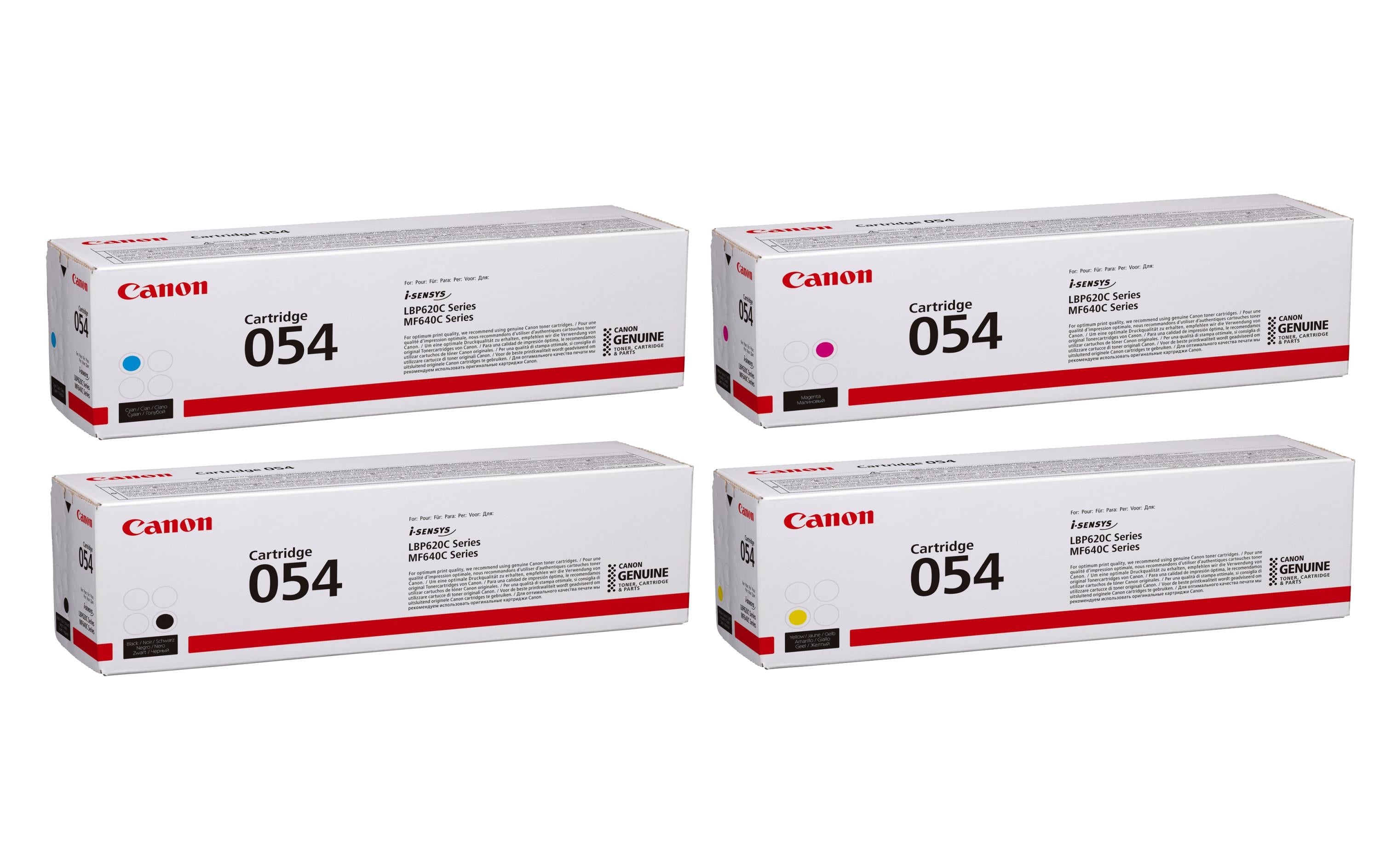 Canon Toner-Multipack 054 KIT – BK/C/M/Y, 1500 Seiten – für LBP623/621/MF645 und andere