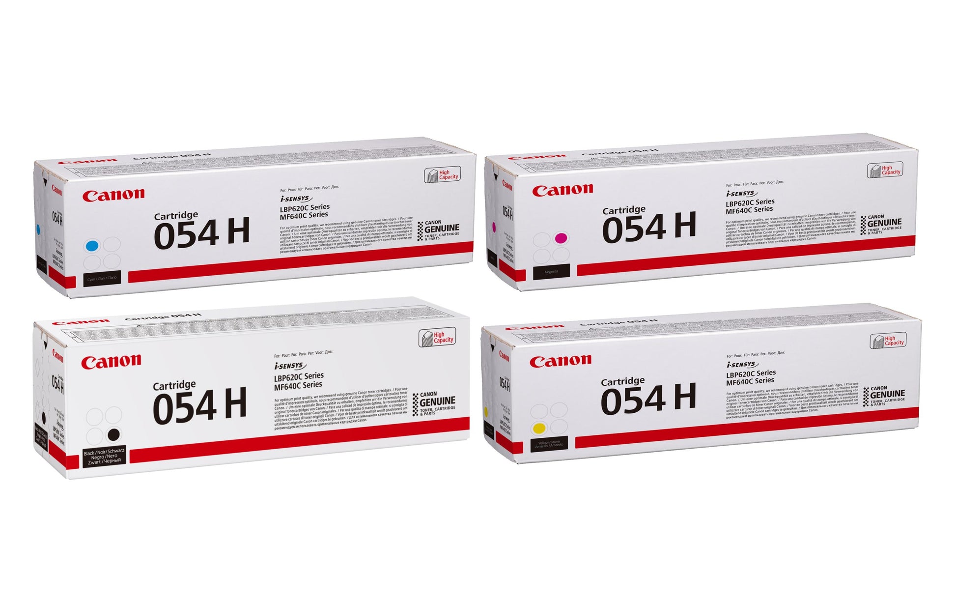 Canon Toner-Multipack 054 H KIT – BK/C/M/Y, 3100 Seiten – für Canon LBP623/LBP621/MF645 und andere