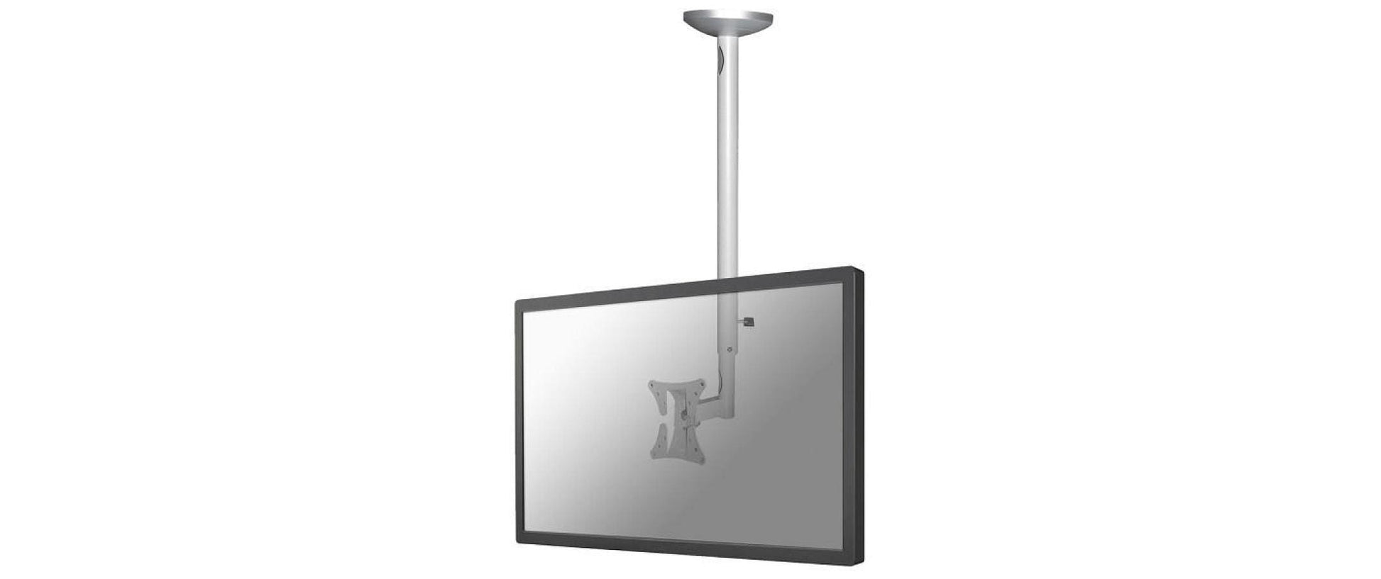 Neomounts Deckenhalterung – 10–30" – VESA 50×50–100×100 – bis 20 kg, höhenverstellbar, neigbar – Silber
