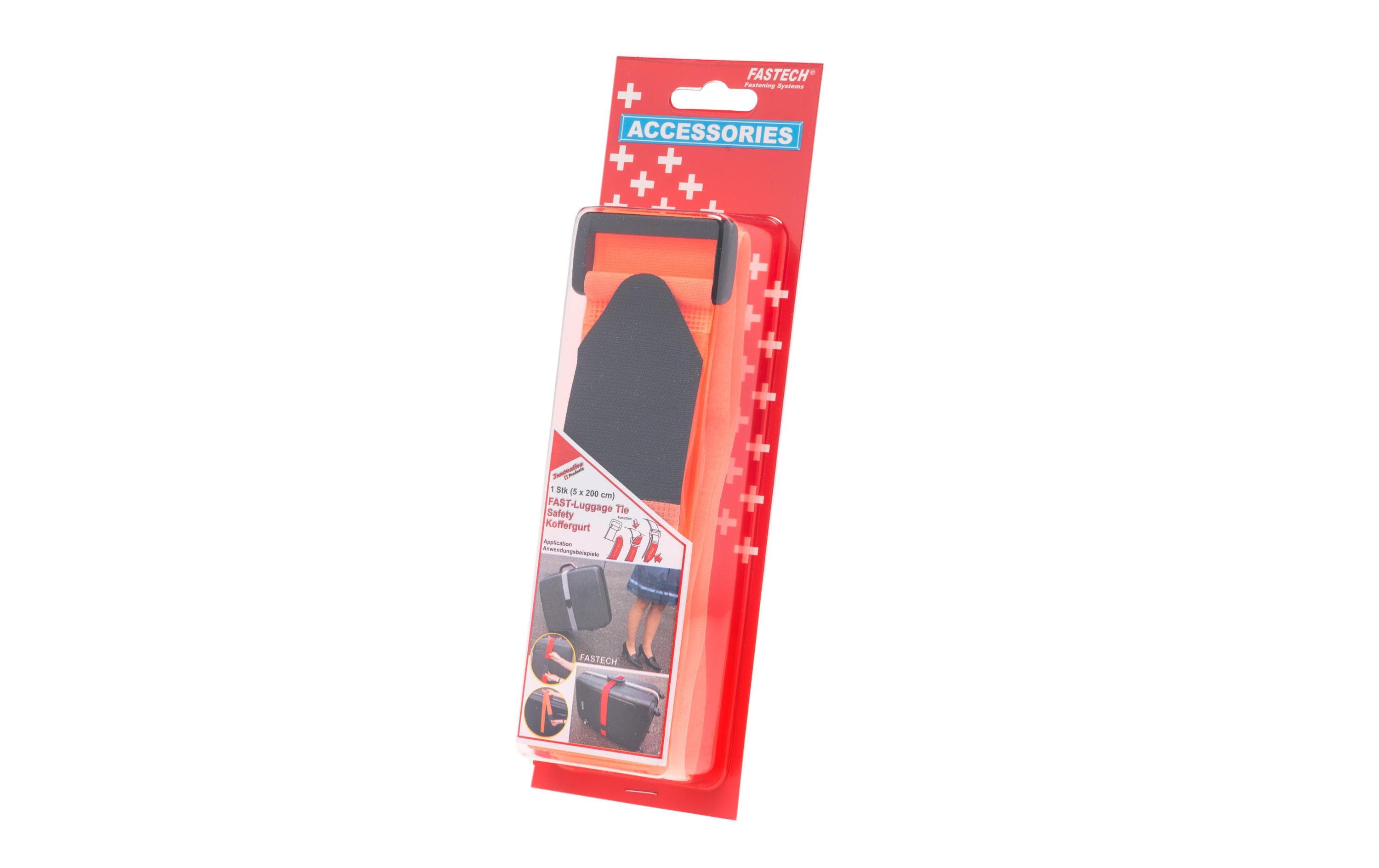 Fastech Schlaufenband 2000 × 50 mm, mit Schnalle, haftend, orange
