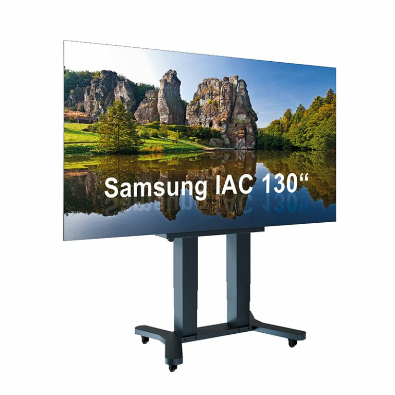 Hagor TV-Wagen – 130" – Motorisiert, mit Rollen, für Samsung IAC 130 – Schwarz