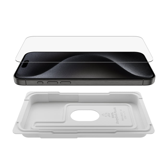Belkin Displayschutzglas ScreenForce Pro UltraGlass2 – für Apple iPhone 15 Pro Max – gehärtetes Glas