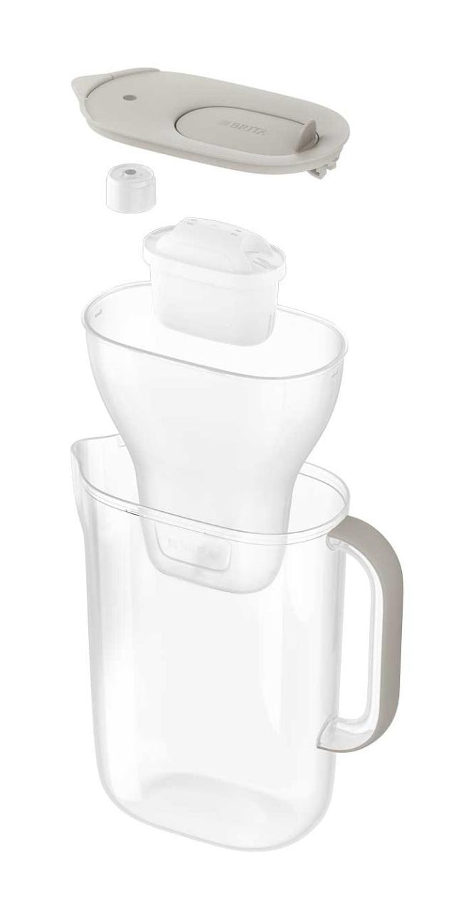 BRITA Style Essential – Wasserfilter-Kanne 2,4 l, Filterwechselanzeige, Kunststoff, Sand