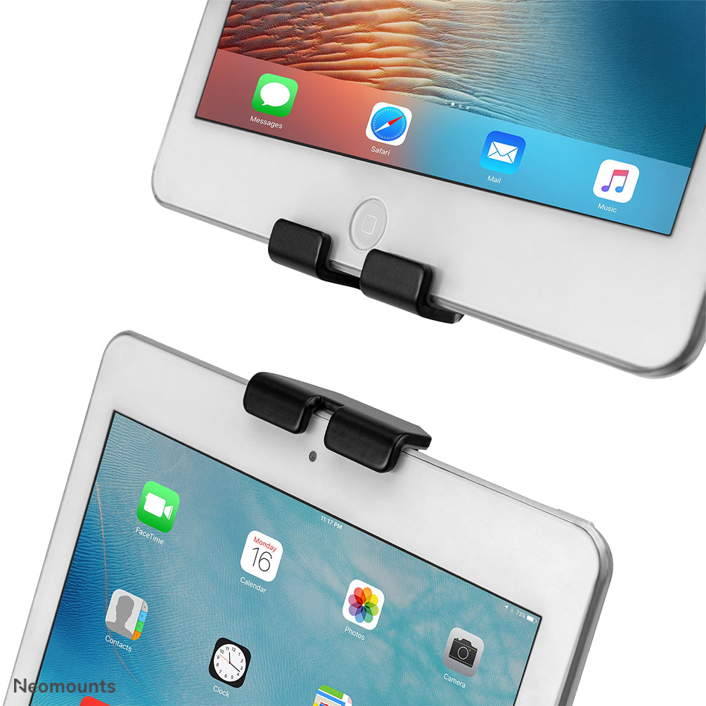 Neomounts Tablet-Bodenständer für 7,9–11" Tablets – dreh-/neigbar – Stahl, schwarz – FL15-625BL1