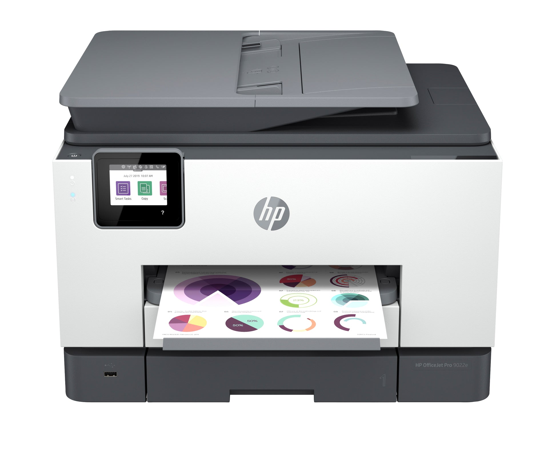 HP Officejet Pro 9022e – Farbiger Tintenstrahl-MFP A4, 4-in-1 – USB/WLAN – Duplex, ADF – 24 Seiten/Min. S/W