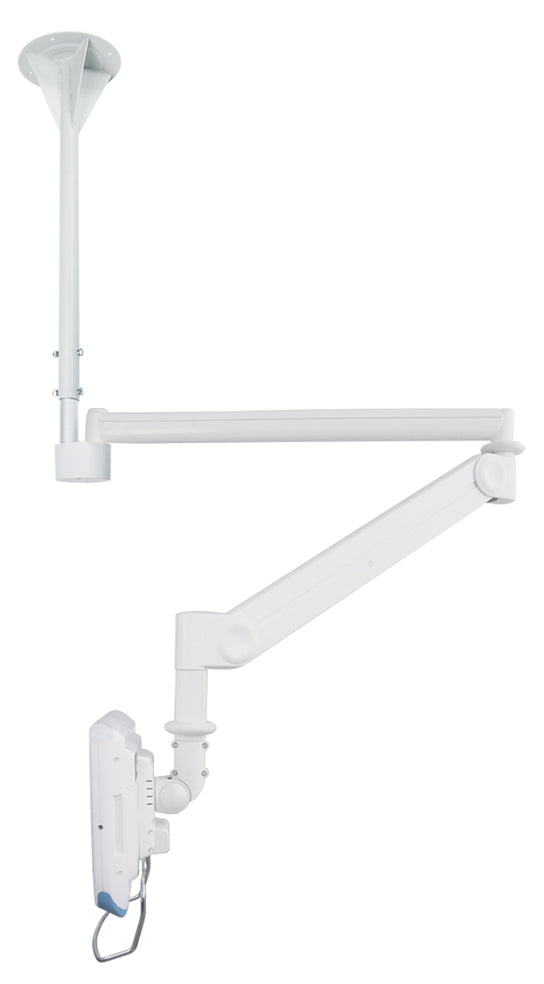 Neomounts Monitorhalterung, Decke, bis 24", höhenverstellbar, Neigen/Schwenken, Gasfeder, Weiss