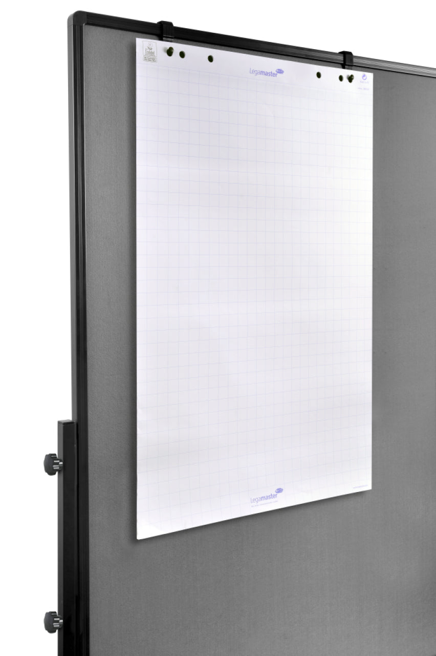Legamaster Moderationswand Premium Plus – Filz, mit Rollen, doppelseitig – 120 × 150 cm – Grau, Alurahmen