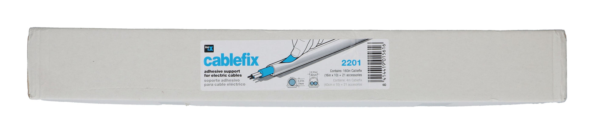 Max Hauri AG Max Hauri Kabelmanagement-Set – 11 × 10 mm Kabelkanal, Weiss, selbstklebend, 10×0,4 m + 21 Stk.