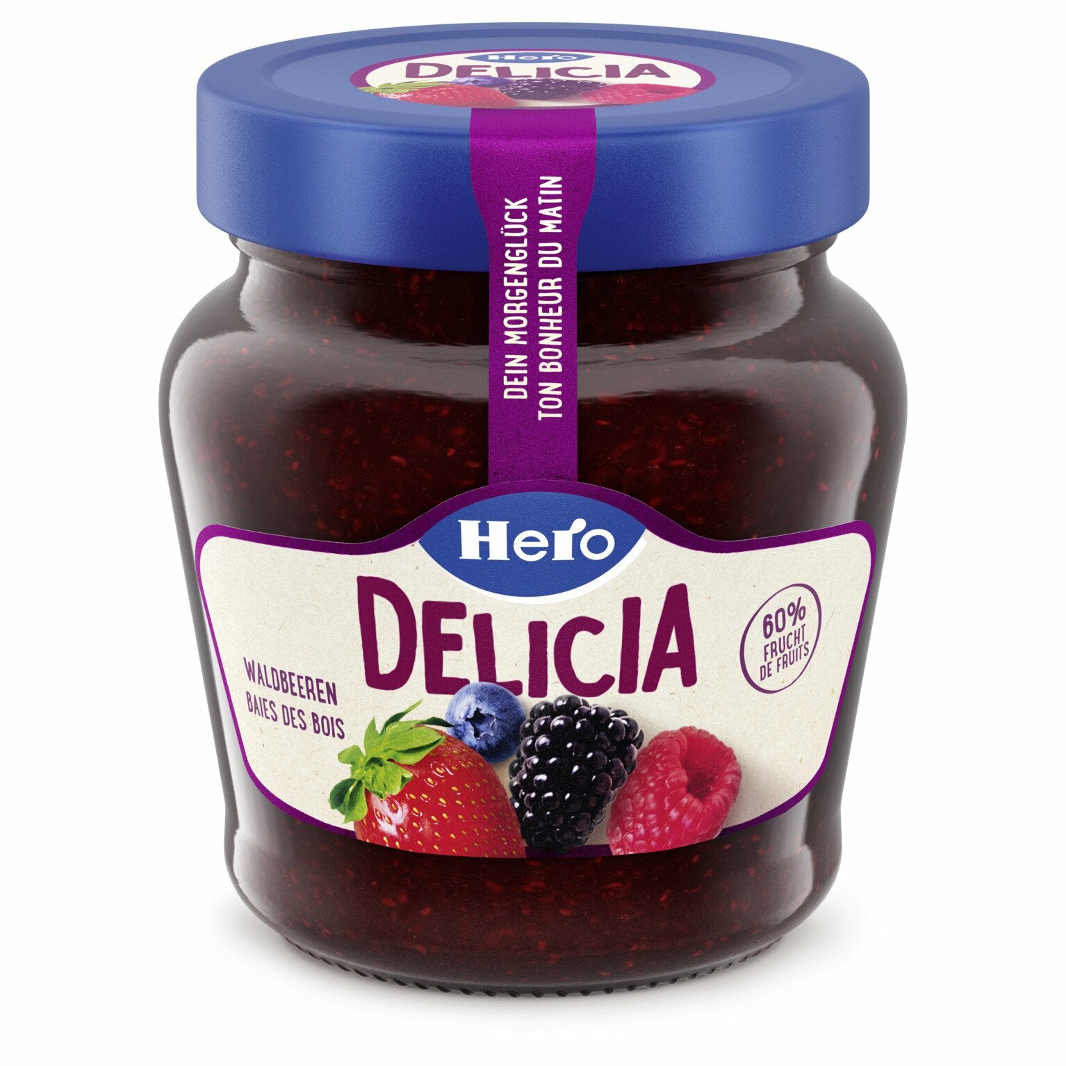 Hero Waldbeerenkonfitüre extra – glutenfrei, vegan – 290 g