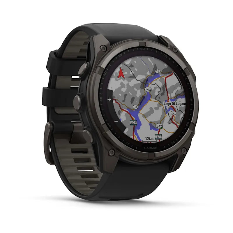 Garmin Fenix 8 Solar – GPS-Smartwatch – 51 mm, 1,4", GPS, WLAN, Saphirglas, 100 m, Schwarz, Sportarmband