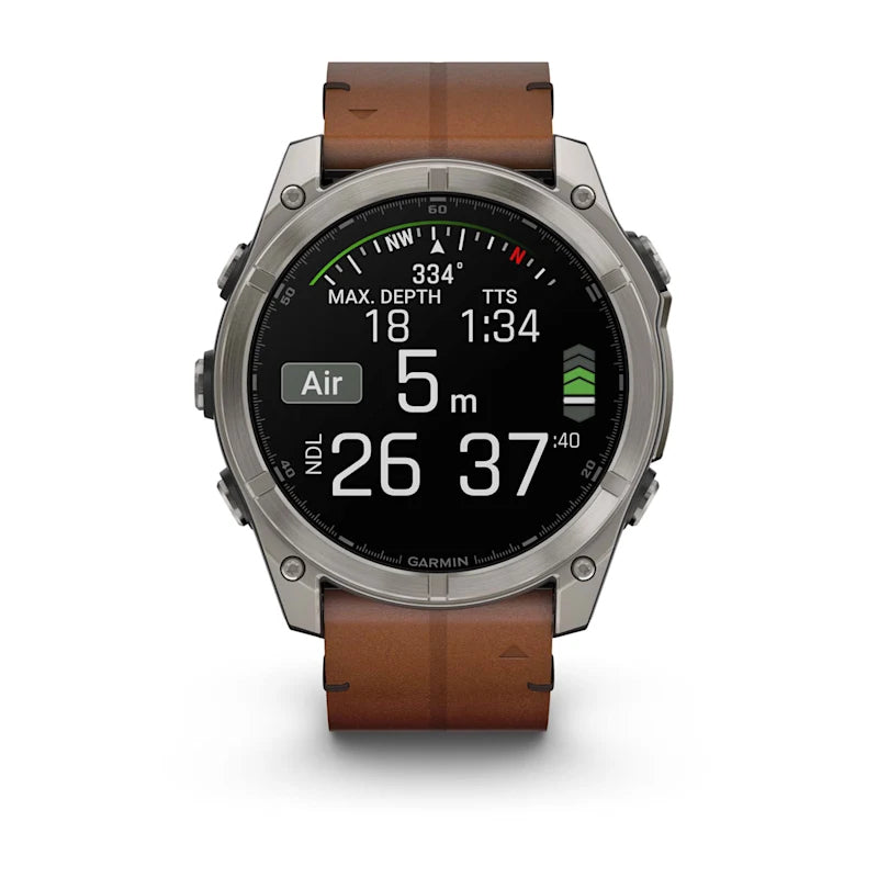 Garmin Fenix 8 AMOLED Sapphire – GPS-Smartwatch – 51 mm, 1,4", Saphirglas, 100 m, Bare Titanium