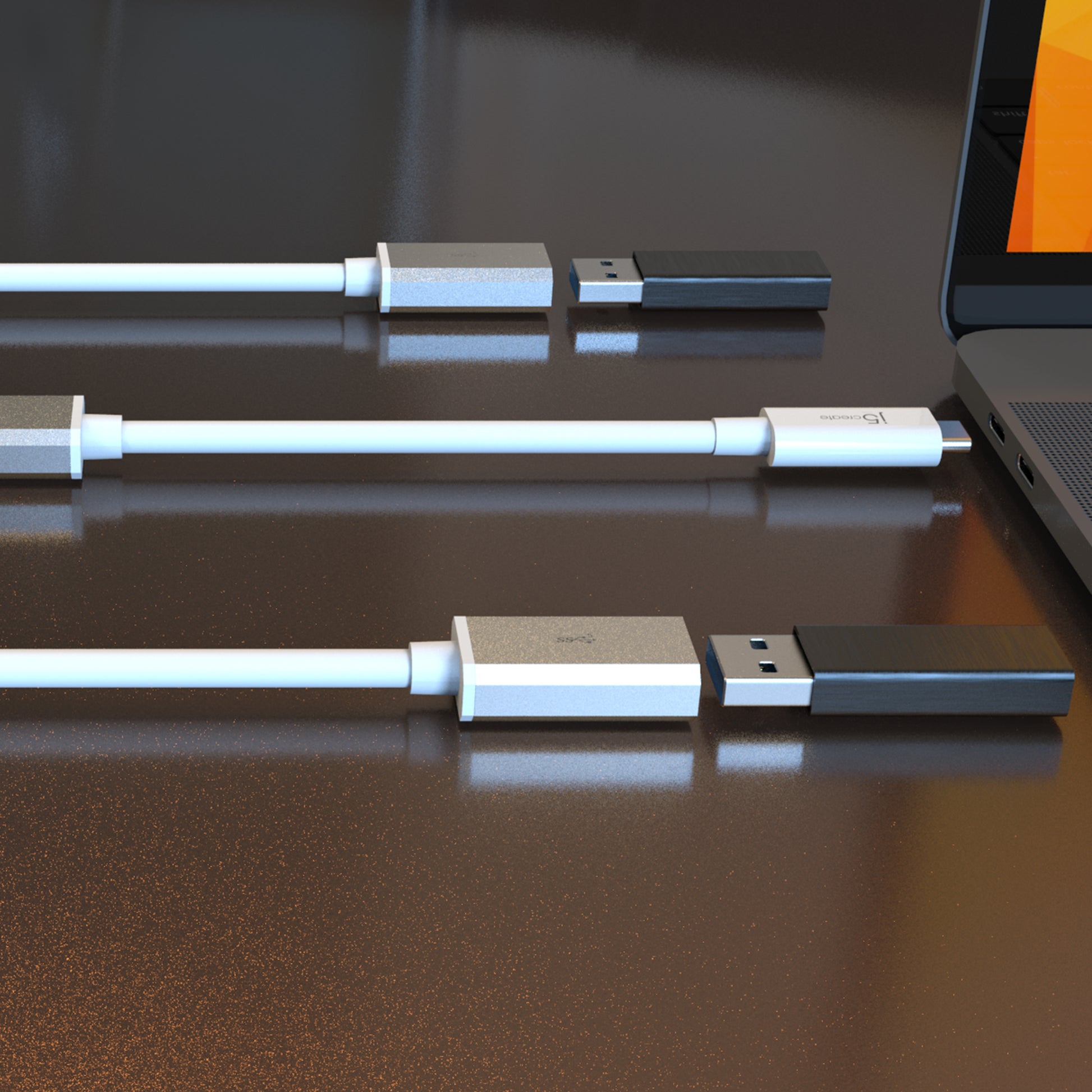 j5create JUCX05-N Adapter USB-C zu USB-A – USB 3.2 Gen 1 (5 Gbit/s), 0,1 m – für Windows/Mac