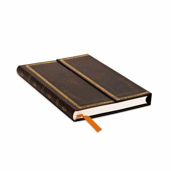 Paperblanks Notizbuch – 95 × 140 mm – 85 g/m² – Hardcover, Fadenheftung, Innentasche – Schwarz, FSC