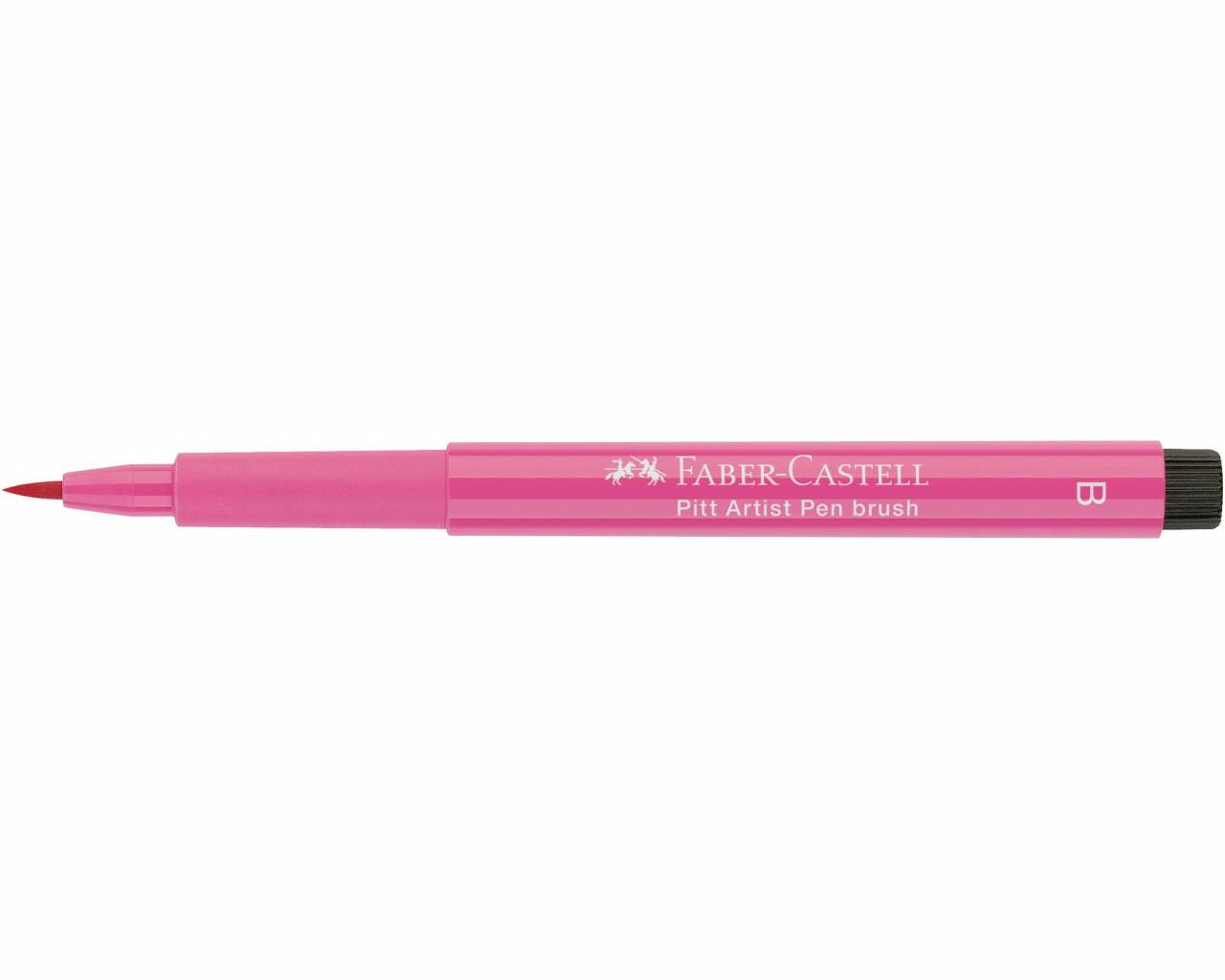Faber-Castell Pitt Artist Pen Pinselstift – 2,5 mm, pigmentiert, wasserfest, pink