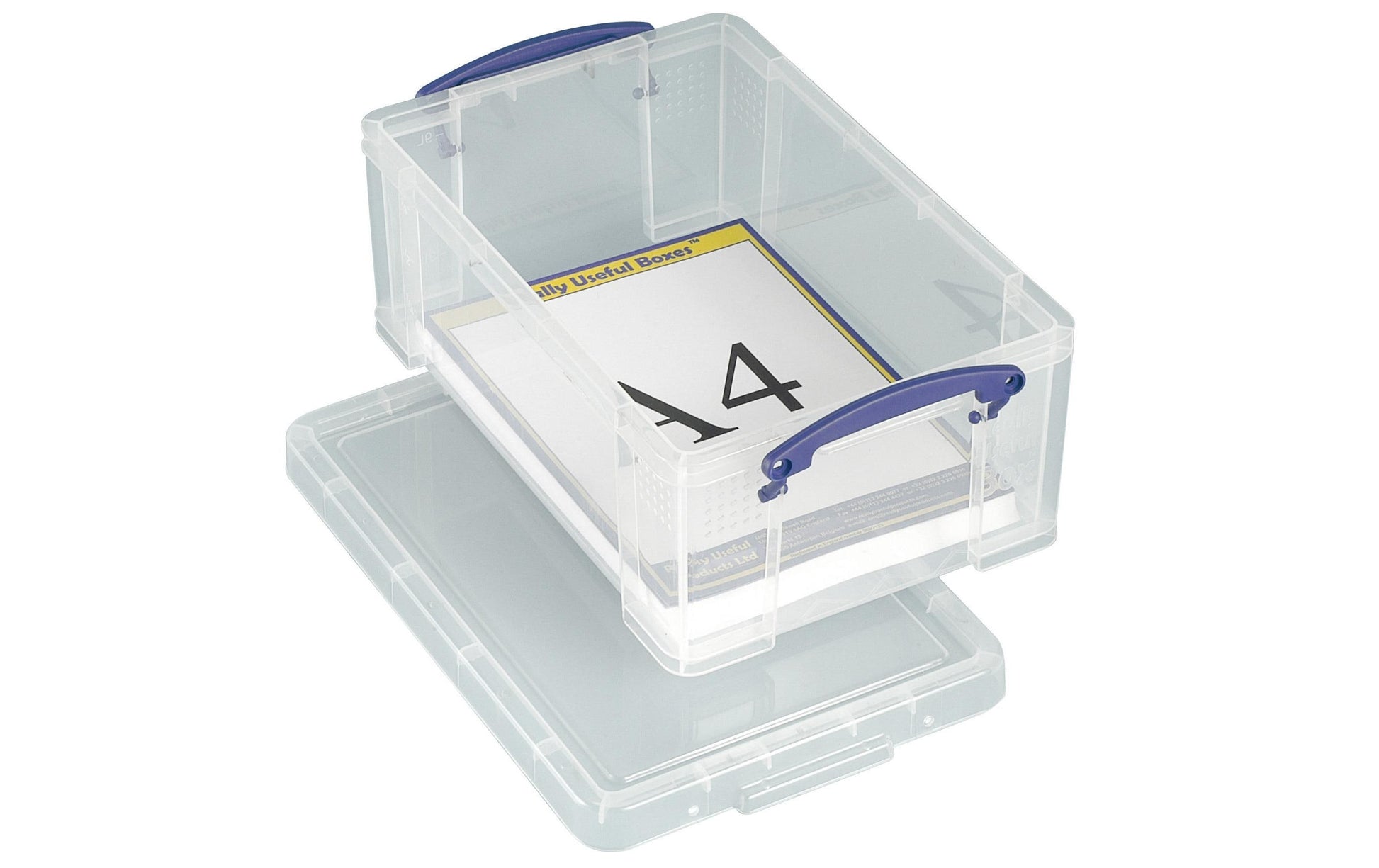Really Useful Boxes Really Useful Box Aufbewahrungsbox 9 l – Kunststoff – transparent – mit Griff – 395 × 155 × 255 mm