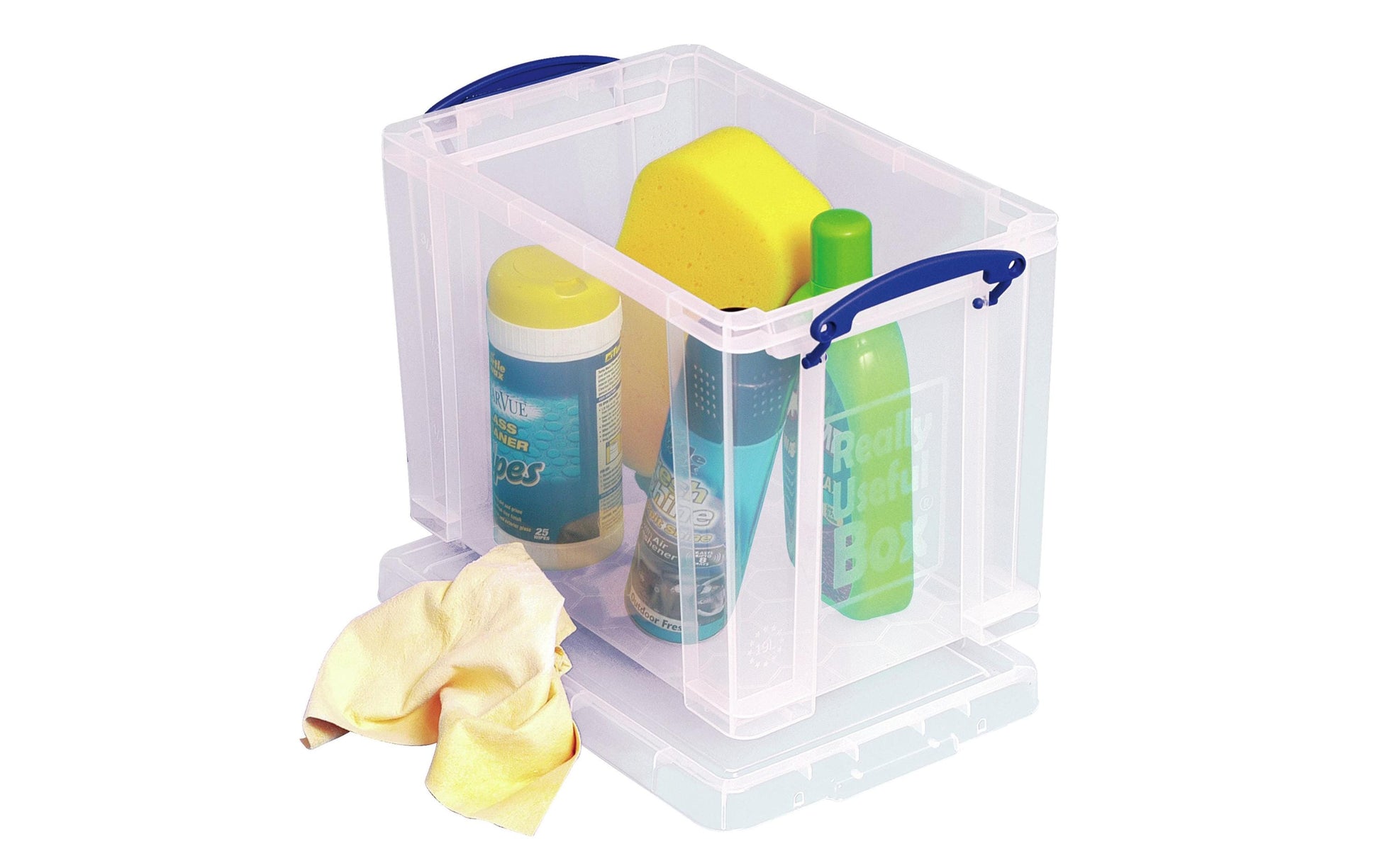 Really Useful Boxes Aufbewahrungsbox, 255 × 395 × 290 mm, 19 l, Kunststoff, Transparent, mit Griff, 1 Stück
