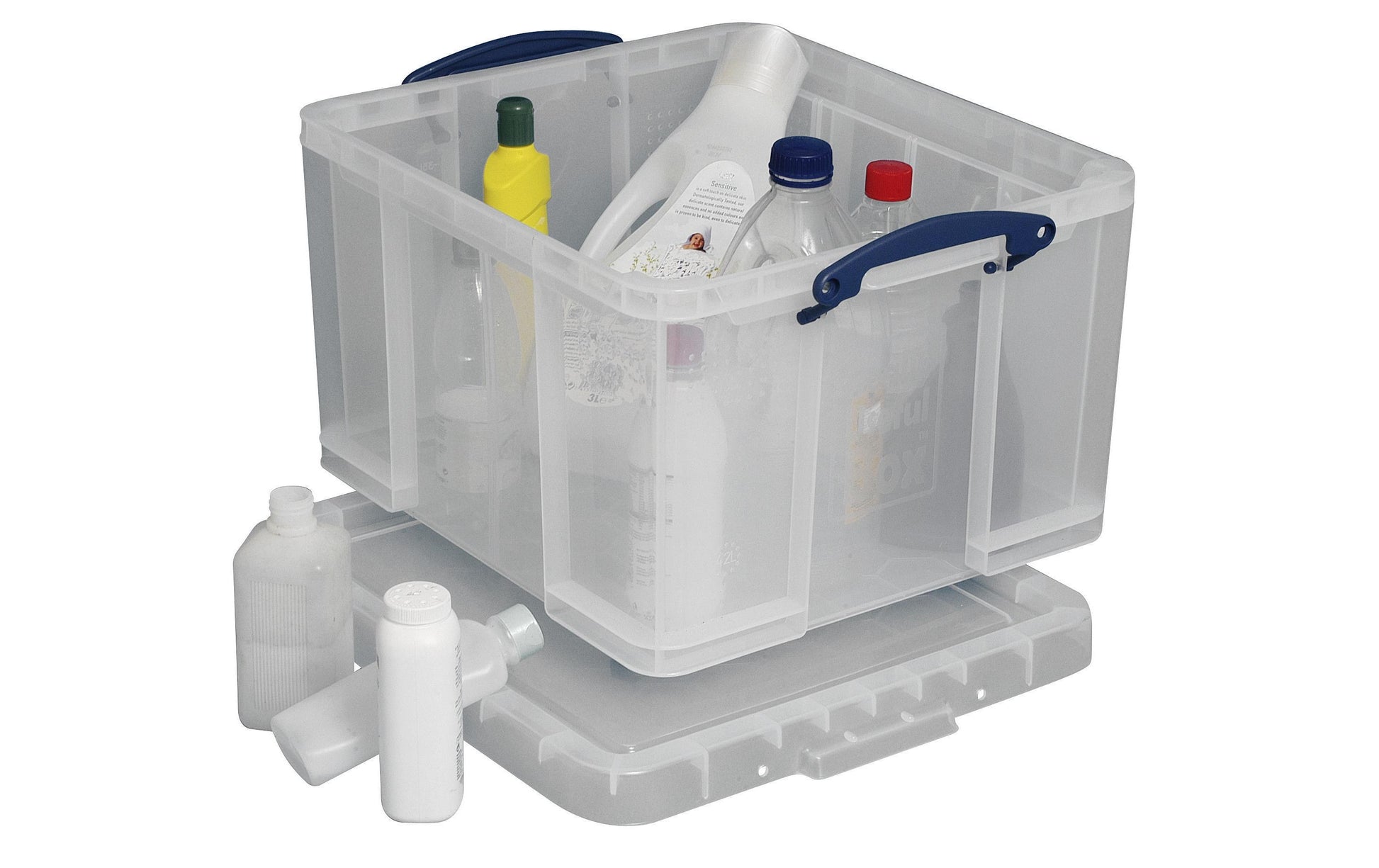 Really Useful Boxes Aufbewahrungsbox 42 l (ohne Deckel) – Kunststoff – Transparent – 520 × 310 × 440 mm