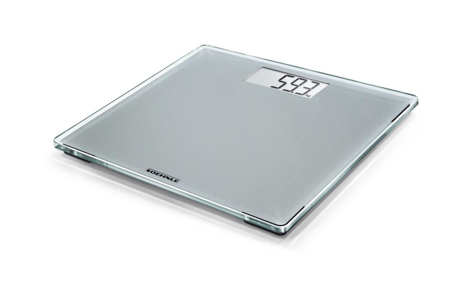 Soehnle Universalwaage Style Sense Comp. 300 – Tragkraft 180 kg, Teilung 100 g, Wiegefläche 29 × 29 cm