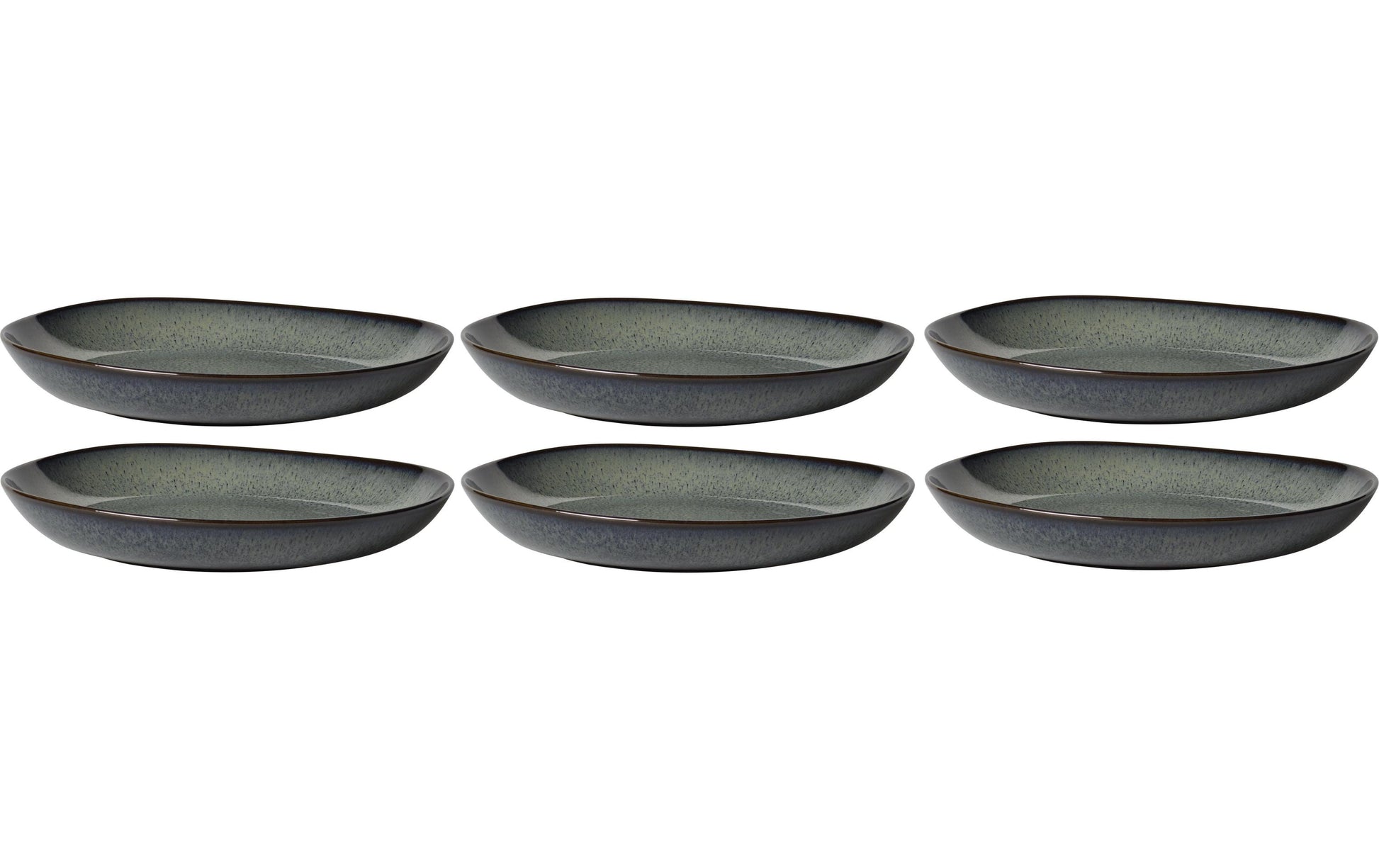 Villeroy & Boch Lave Suppenteller – Steingut, Grau, Spülmaschinengeeignet, Mikrowellengeeignet, 6 Stück