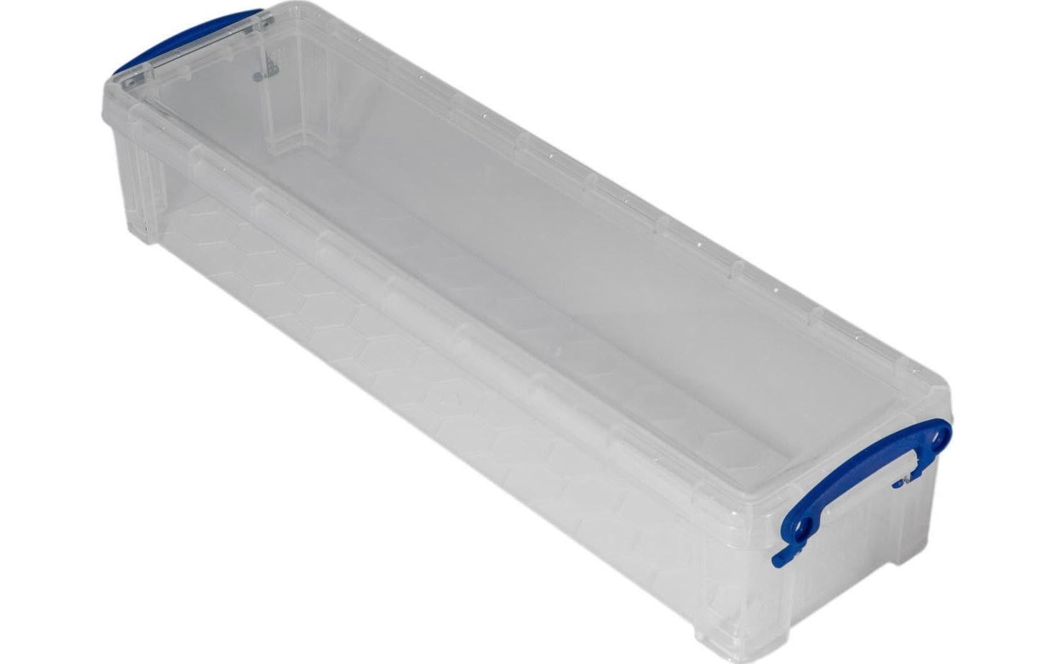 Really Useful Boxes Aufbewahrungsbox 1,5 l – Kunststoff – transparent – mit Verriegelung, mit Griff – 355 × 70