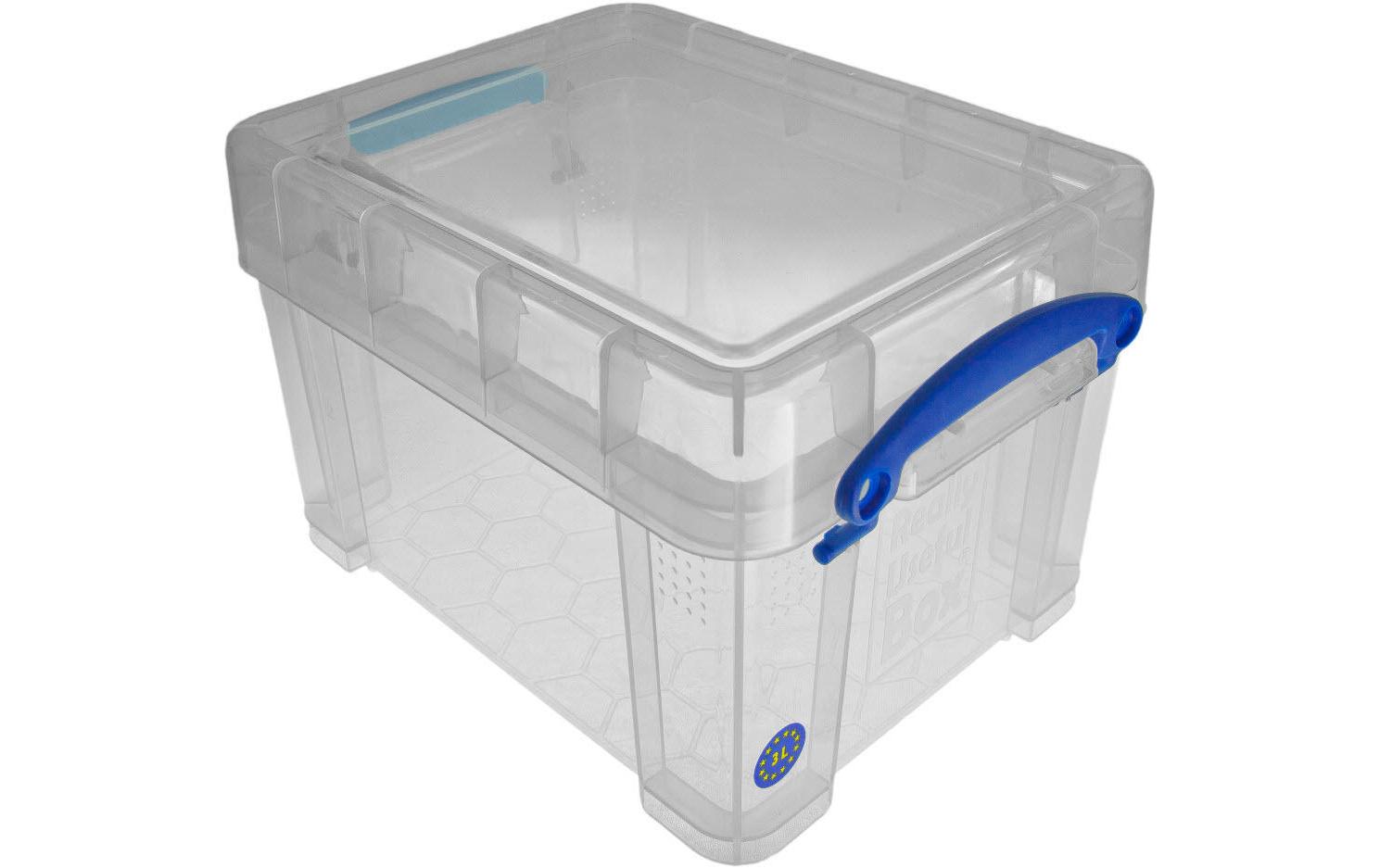 Really Useful Boxes Aufbewahrungsbox 3 L (ohne Deckel) – Kunststoff – Transparent – 245 × 160 × 180 mm