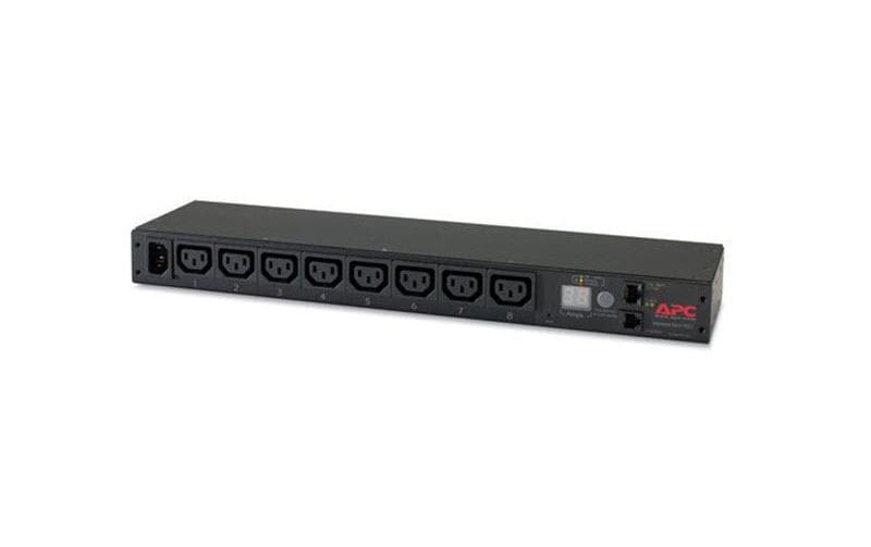 APC Rack-PDU mit Messfunktion, 8× IEC C13, 12 A/208 V, 10 A/230 V, Stecker C14, 0U/1U, Horizontal/Vertikal, 2,3 kW
