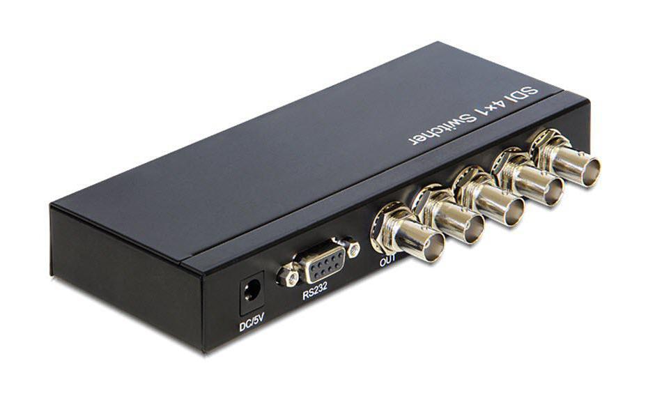 Delock 4-Port 3GI-SDI Switch – BNC, bis 1080p