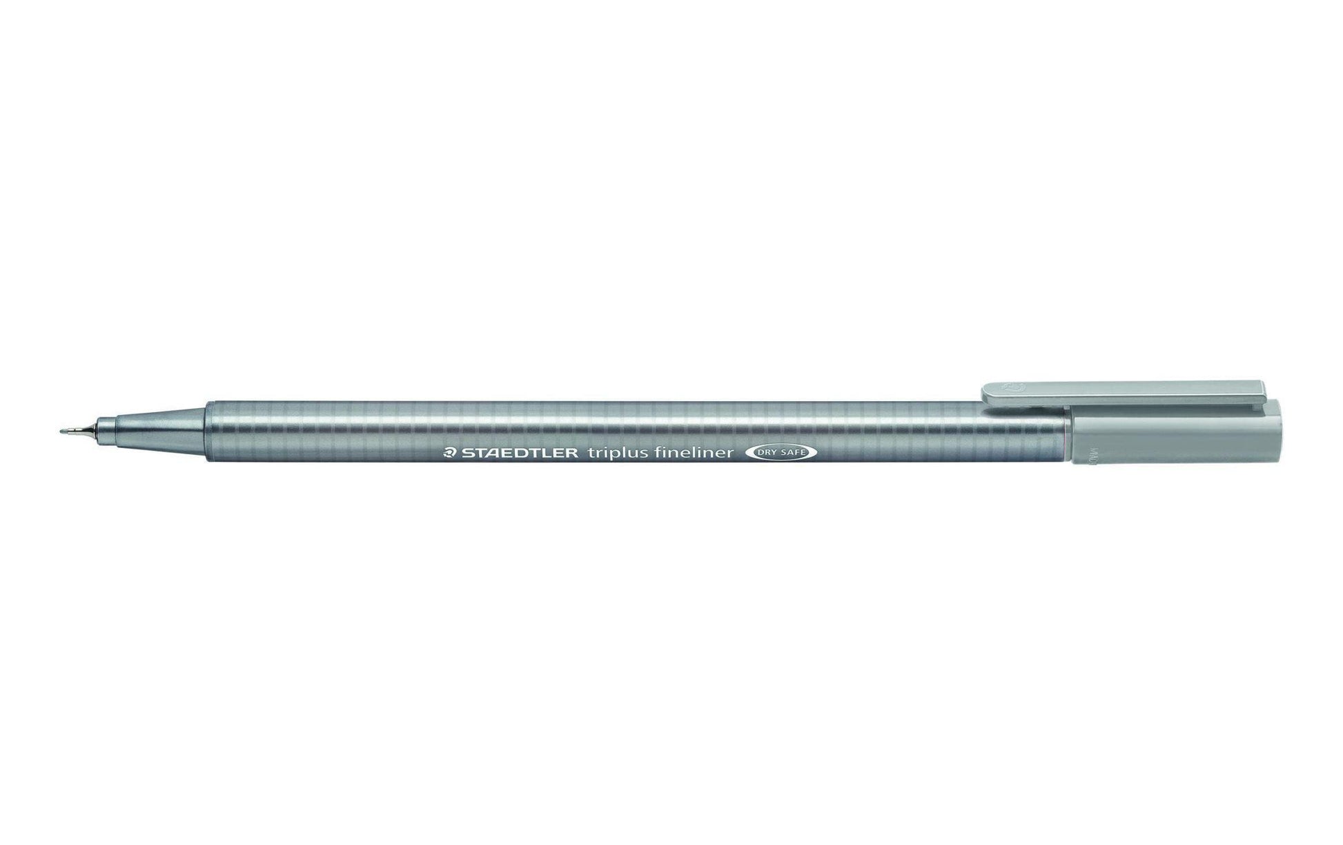 Staedtler Triplus Fineliner – 0,3 mm, silbergrau, Cap-Off