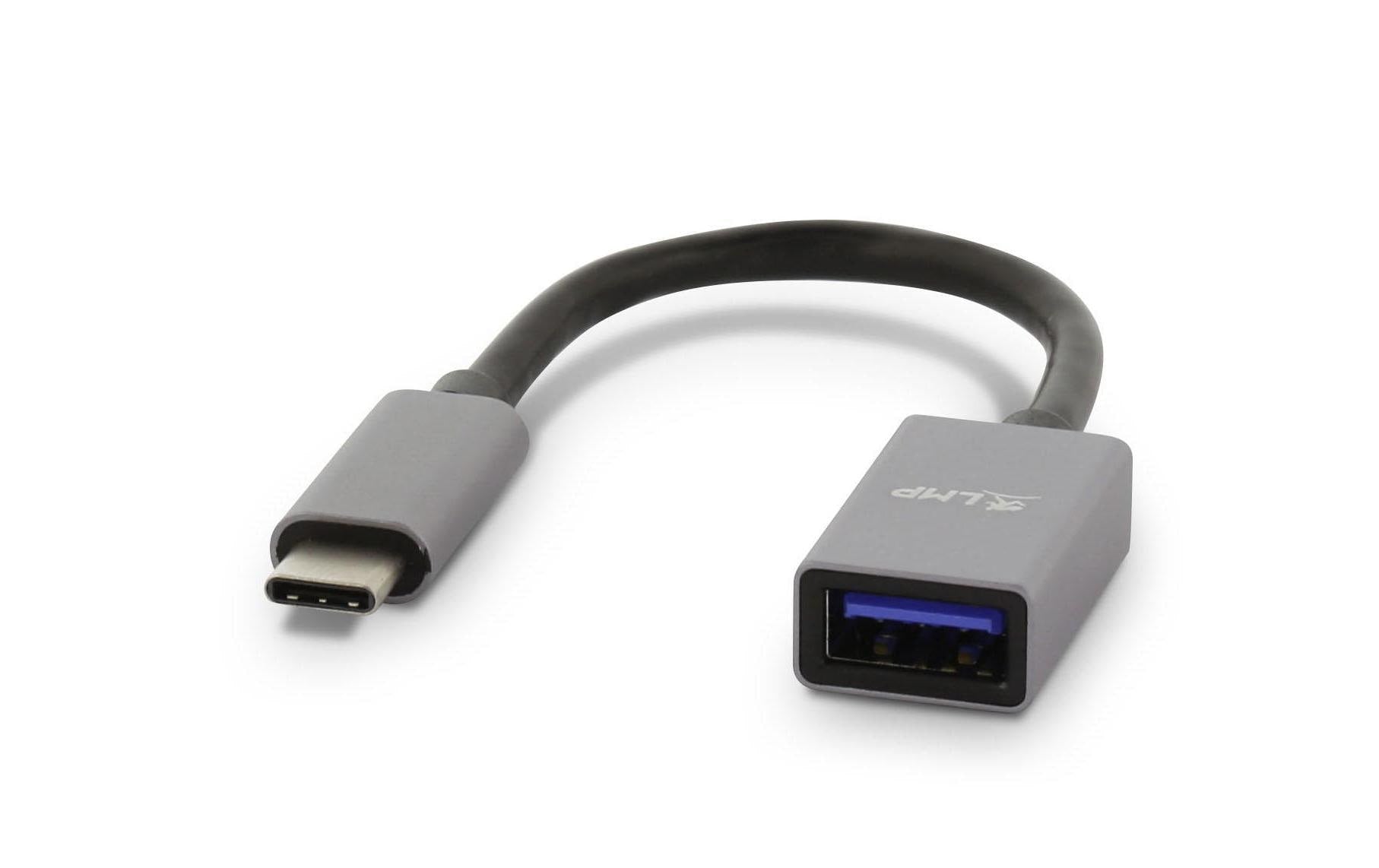 LMP USB-C auf USB-A Verlängerungskabel – USB 3.2 Gen 1 (5 Gbit/s) – 0,15 m – Grau – für MacBook und mehr