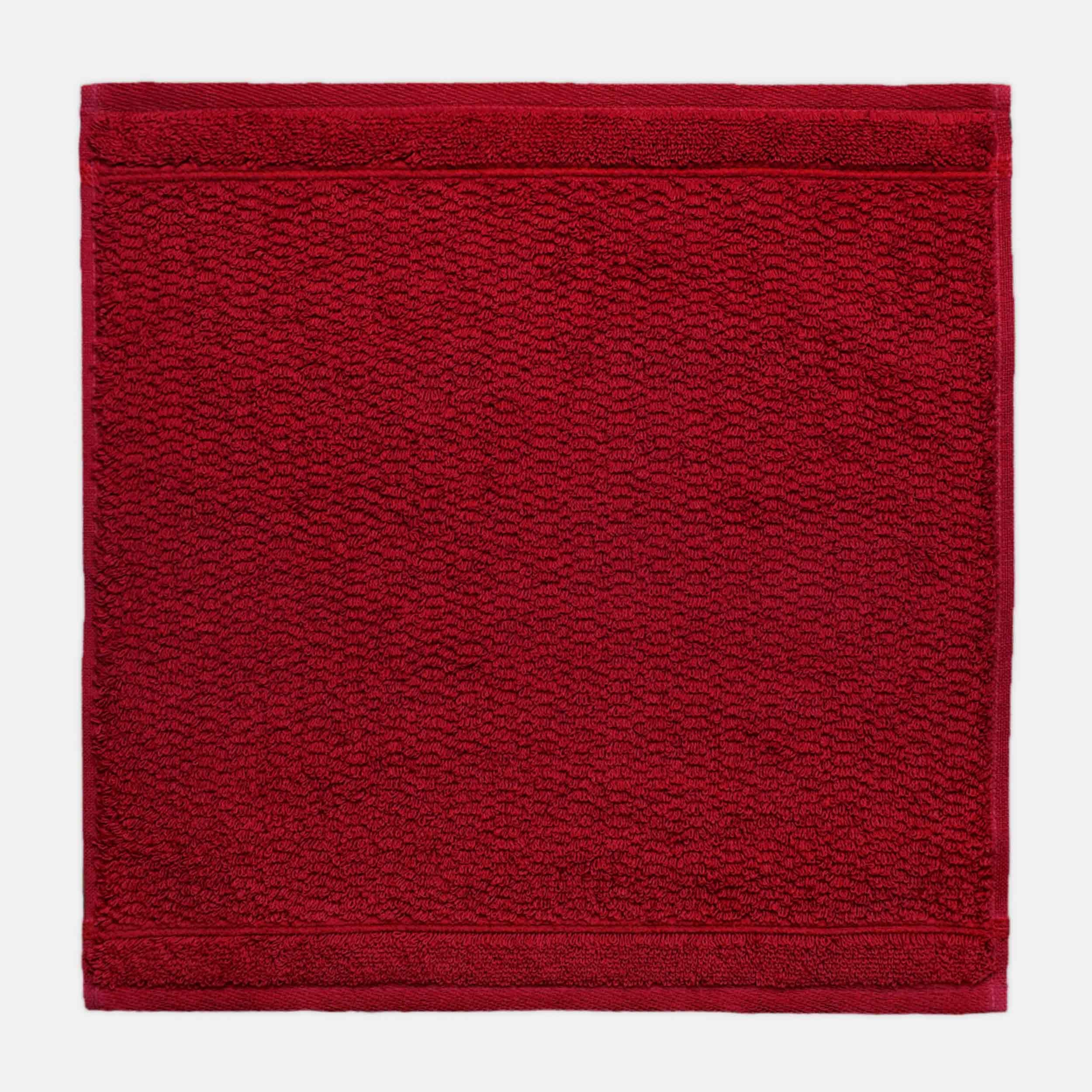 Frottana Waschlappen Pearl – 30×30 cm, Baumwolle, 500 g/m², Rubin
