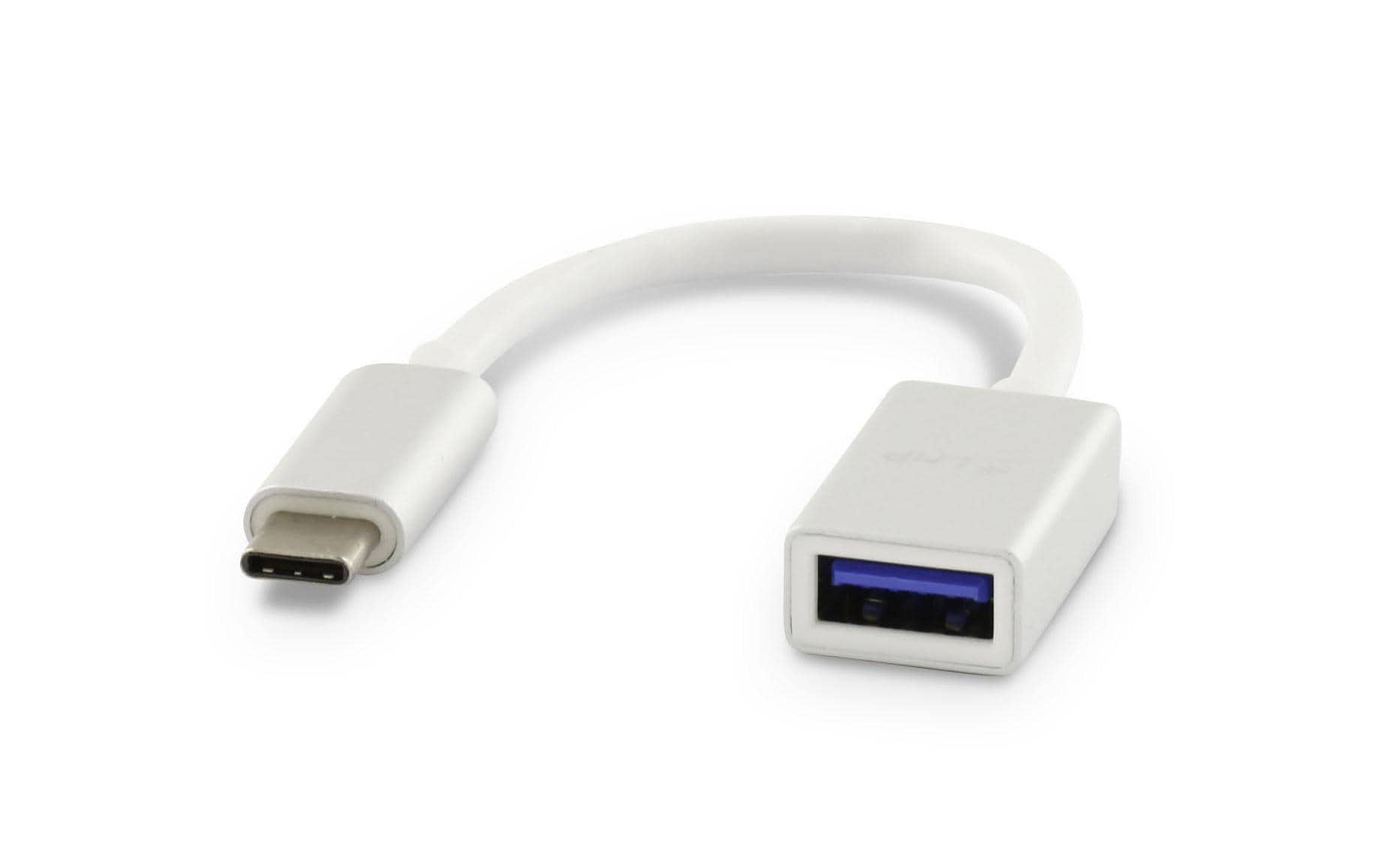 LMP 16089 Adapter USB-C zu USB-A – USB 3.2 Gen 1 (5 Gbit/s), 0,15 m, für MacBook/MacBook Pro (Auswahl), Silber