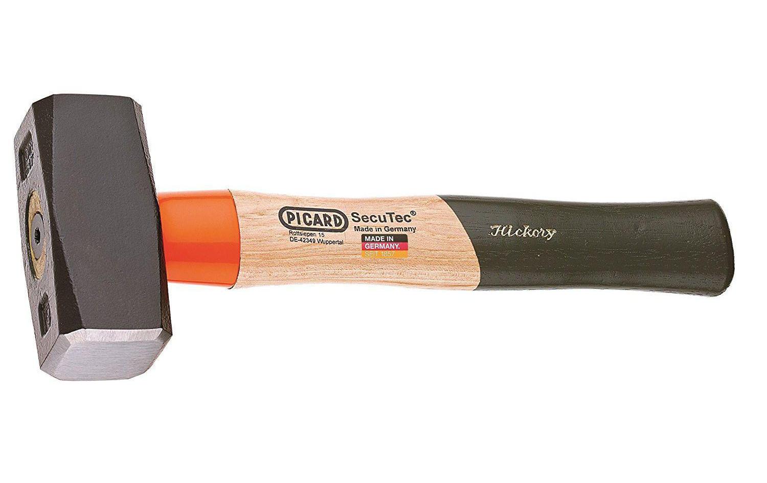 Picard SecuTec Fäustel – 1000 g, 260 mm, gehärteter Stahlkopf, Holzgriff