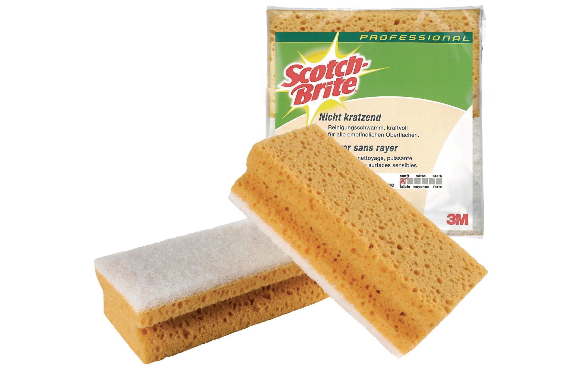 3M Scotch-Brite Spülschwamm – Schaumstoff, für empfindliche Oberflächen, Gelb, 10 Stk.