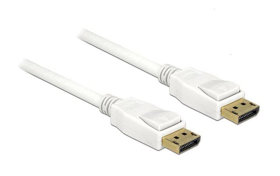 DeLOCK DisplayPort Kabel DP 1.2 4K 60 Hz – 2 m – Weiss