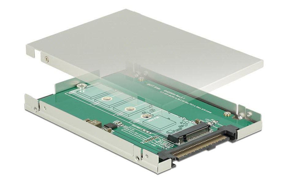 DeLOCK 62710 Adapterplatine U.2 zu M.2 – M.2 Key-M, NVMe, U.2 (SFF-8643), für M.2 NVMe SSD (2,5")