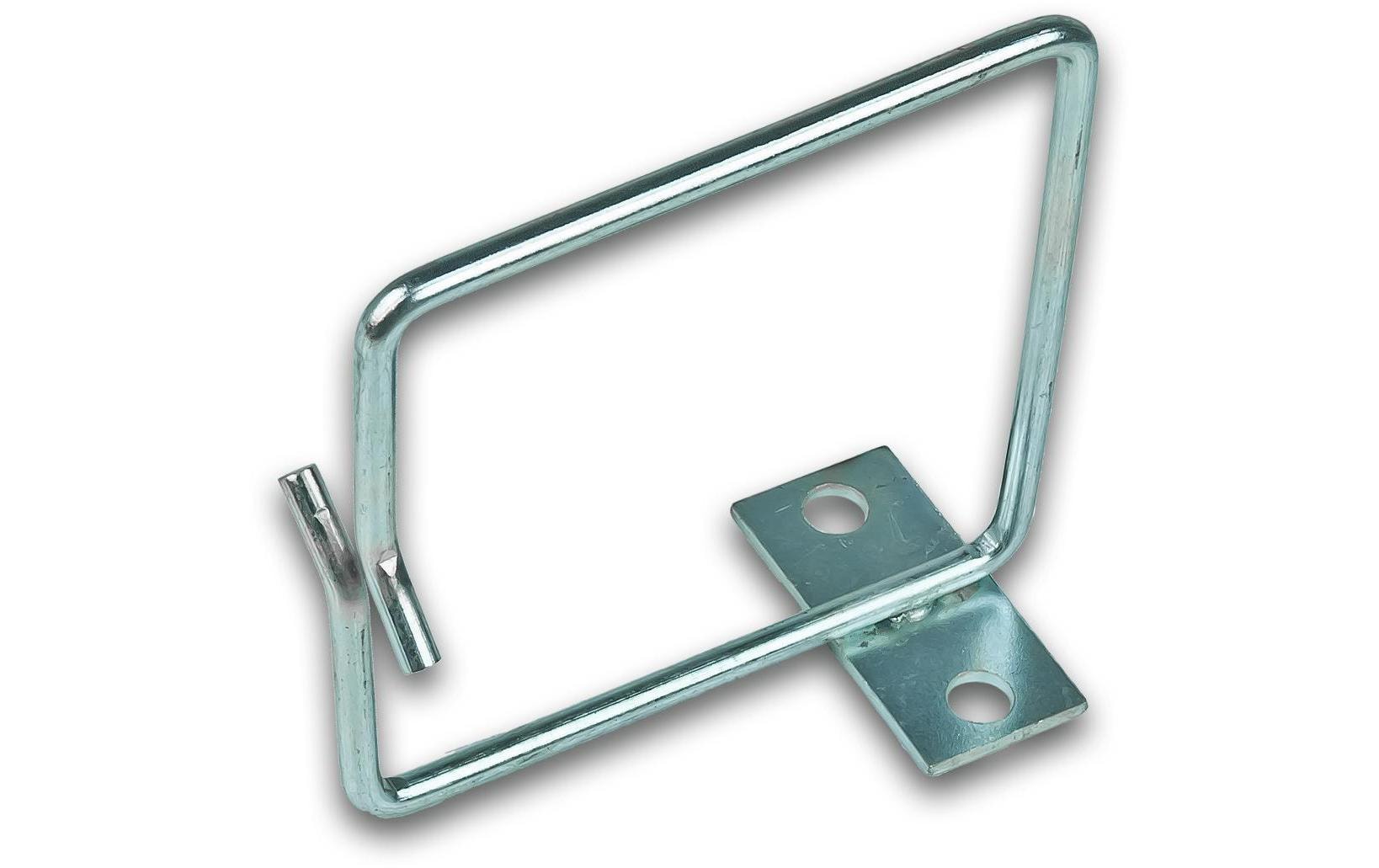 Wirewin Kabelhalter, 19", 80×80×80 mm, aus Metall, Fixierung links, Öffnung rechts – Silber