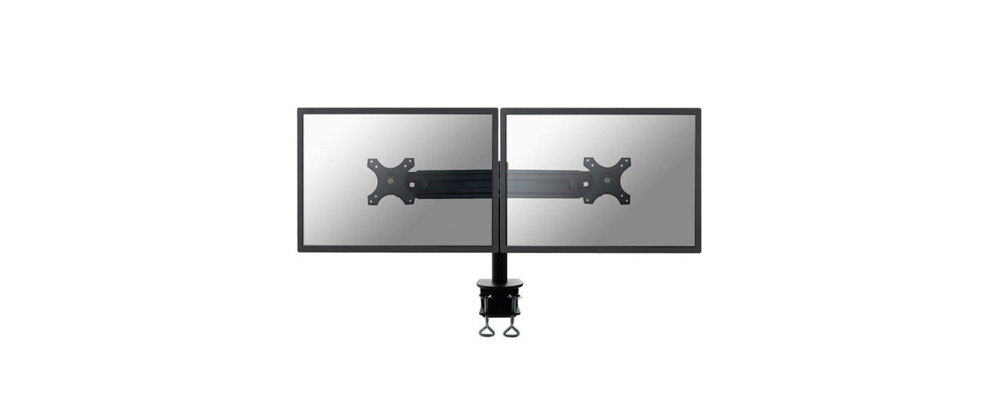 Neomounts Kipp-/Dreh-/Schwenkbarer Dual-Schreibtisch – Monitorarm, Dual, Tischklemme, bis 30", VESA 75 × 75/100 × 100 mm, 8 kg