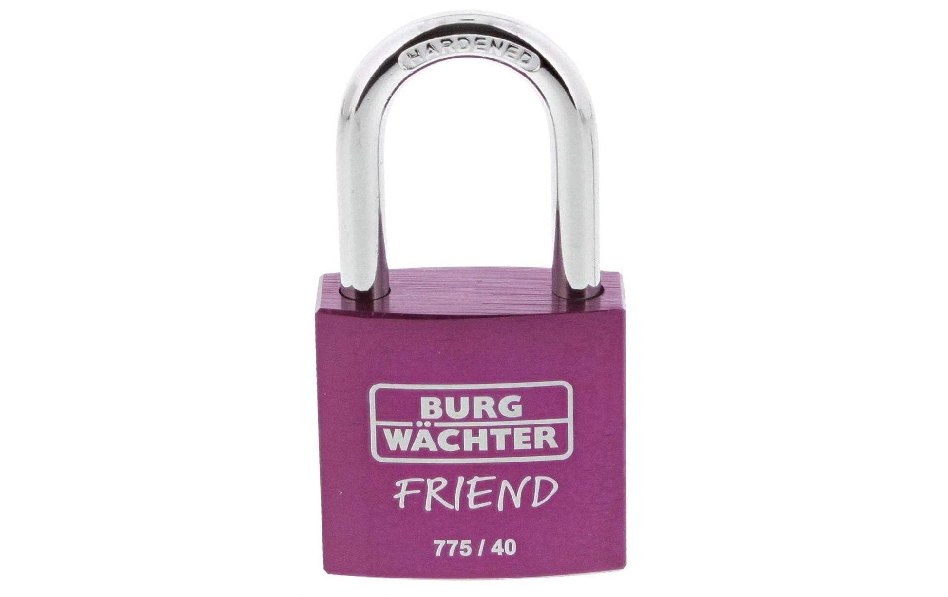 BURG-WÄCHTER 775 40 Friend Mechanisches Vorhängeschloss – Aluminium, Bügel 32,5×20,5 mm