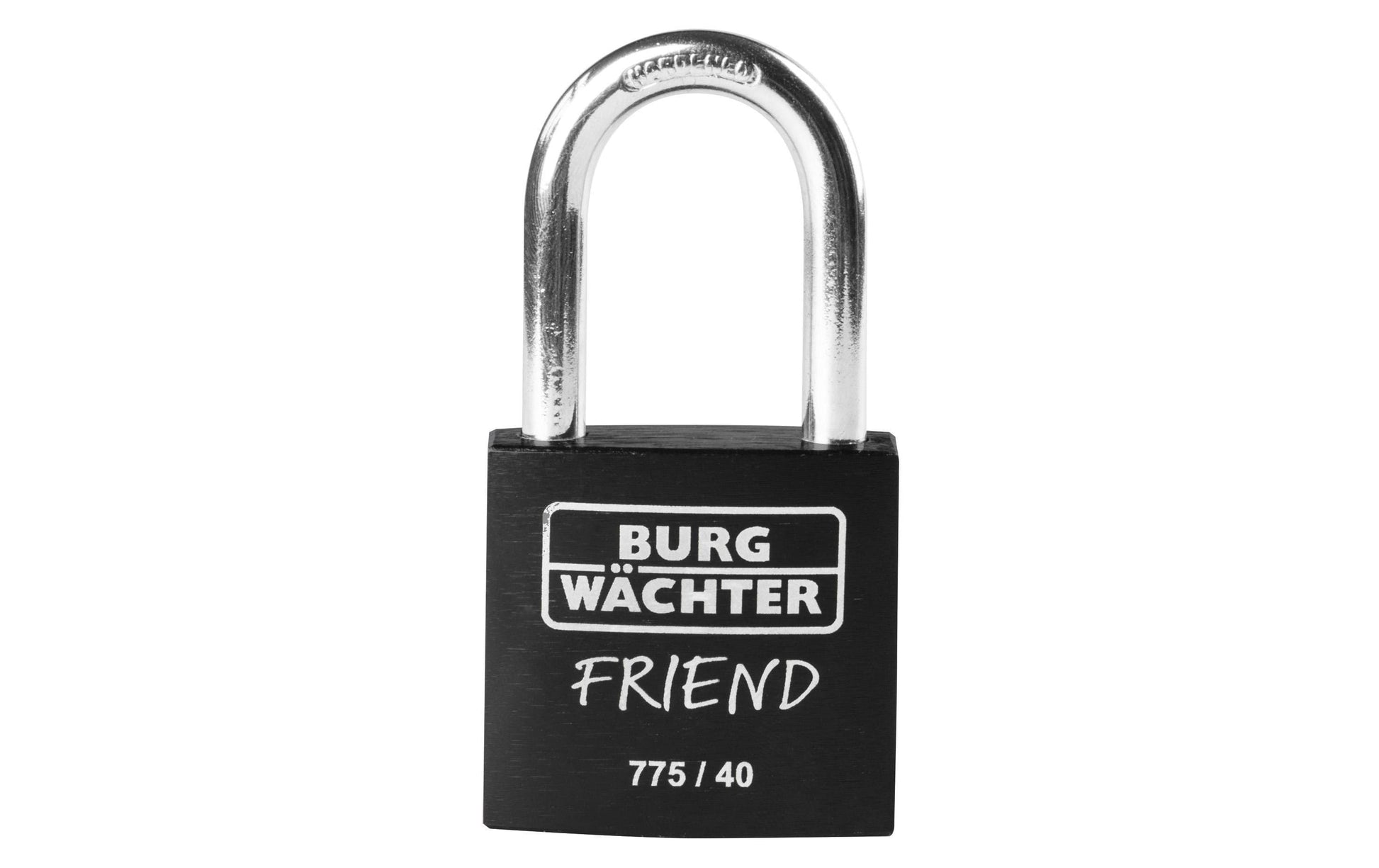 BURG-WÄCHTER Vorhängeschloss 775 40 Friend – 20,5 × 32,5 mm, schwarz