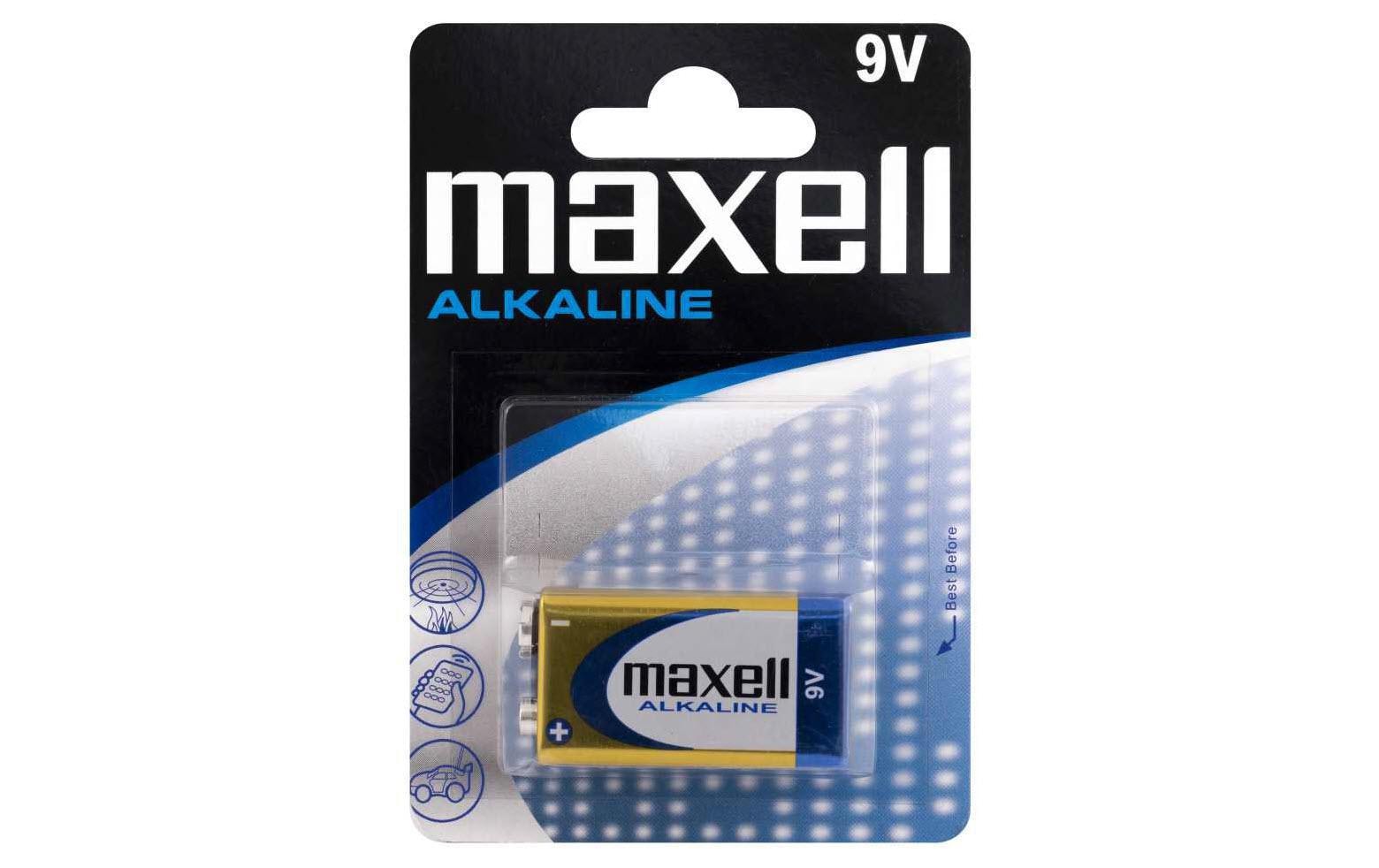 Maxell 9V Batterie, Alkaline, 9 V – 1 Stk.