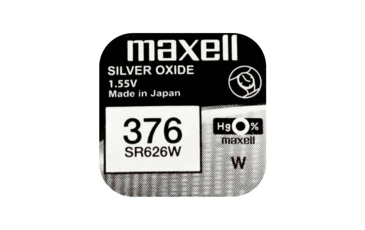 Maxell Knopfzellen SR626W, Silberoxid, 1,55 V – 10 Stk.