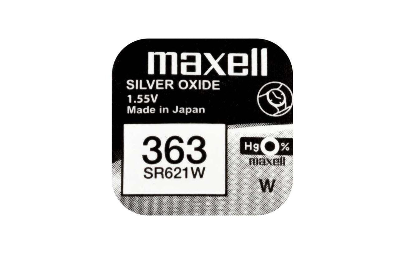 Maxell Knopfzellen SR621W, Silberoxid, 1,55 V – 10 Stk.