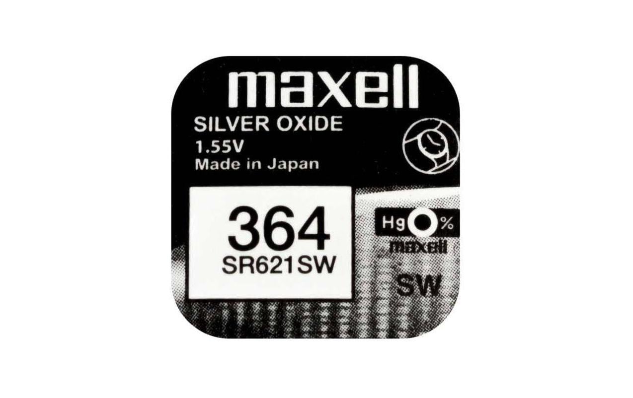Maxell Knopfzellen SR621SW, Silberoxid, 1,55 V – 10 Stk.