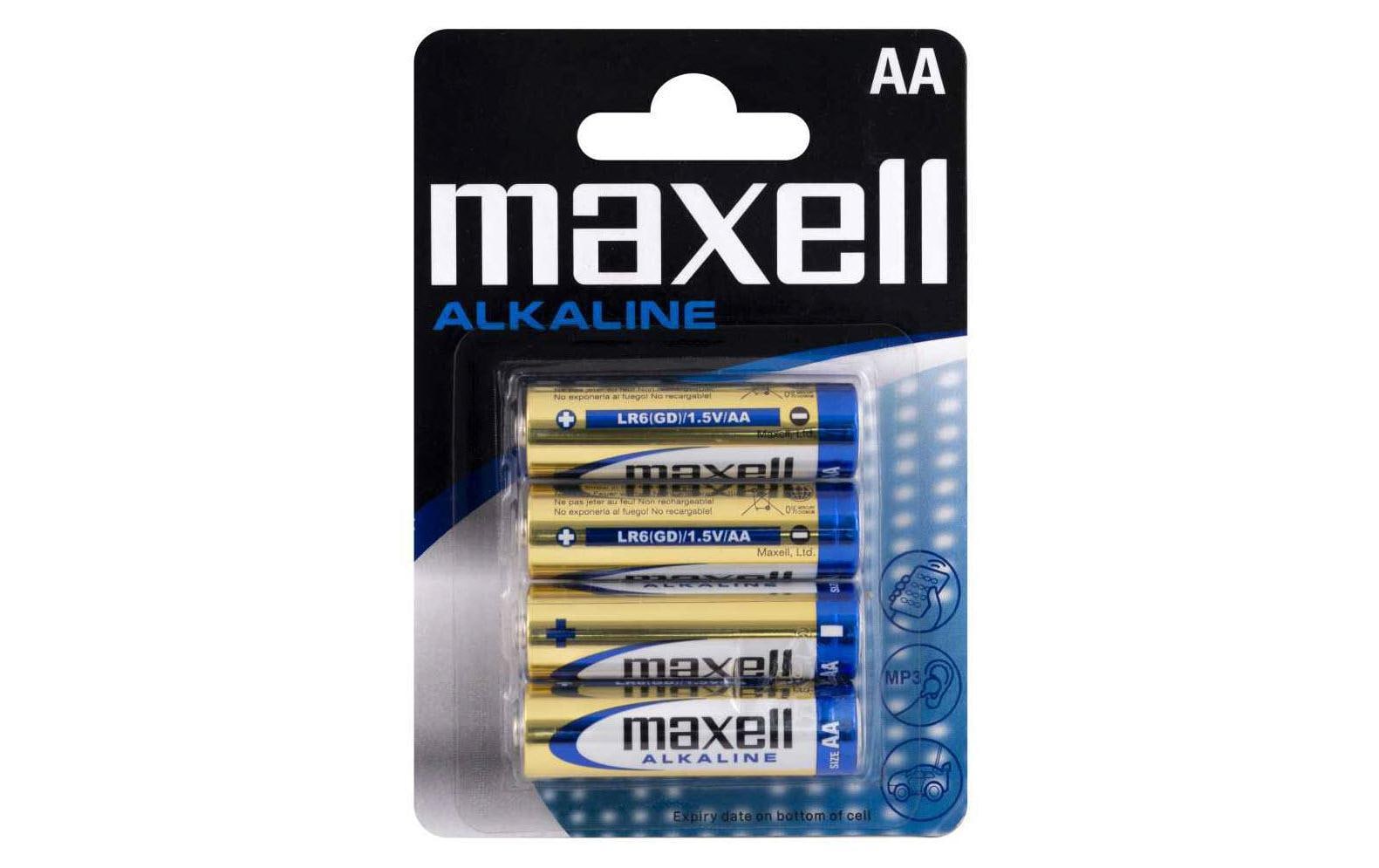 Maxell AA Batterien, Alkaline, 1,5 V – 4 Stk.