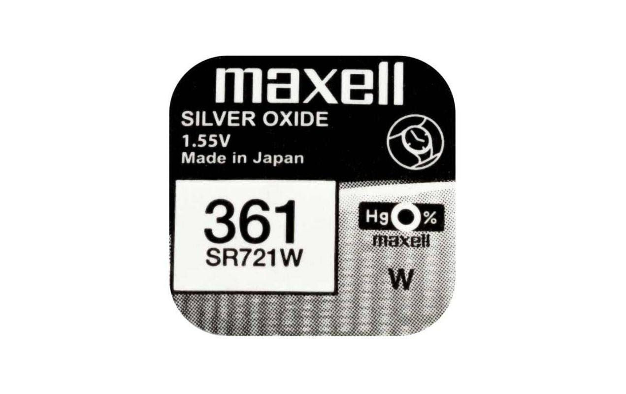 Maxell europe ltd. Maxell – Knopfzellen SR721W, Silberoxid, 1,55 V – 10 Stk.