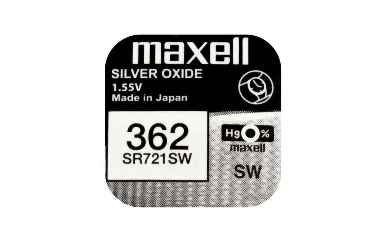 Maxell Knopfzellen SR721SW, Silberoxid, 1,55 V – 10 Stk.