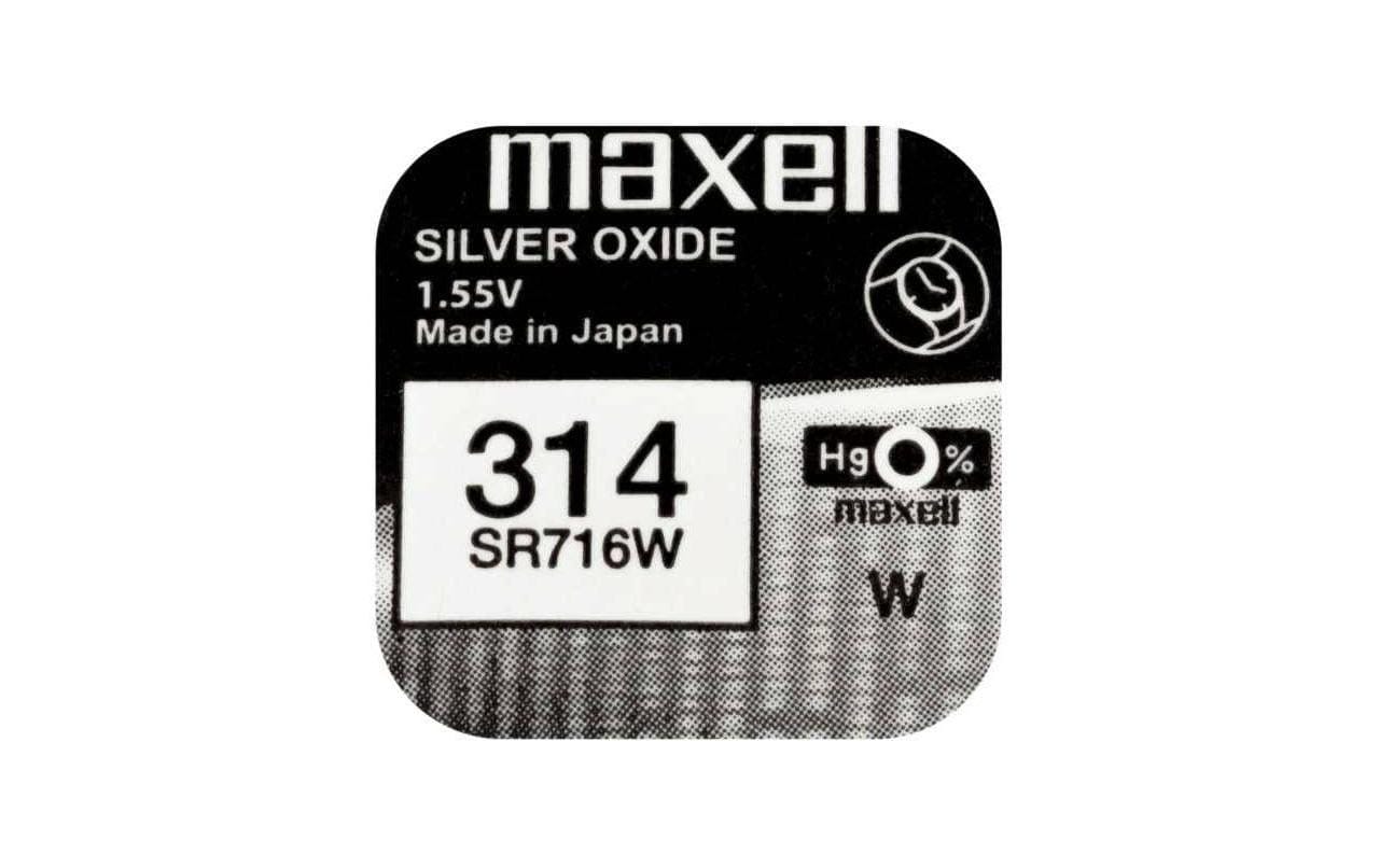 Maxell Knopfzellen SR716W (314), Silberoxid, 1,55 V – 10 Stk.