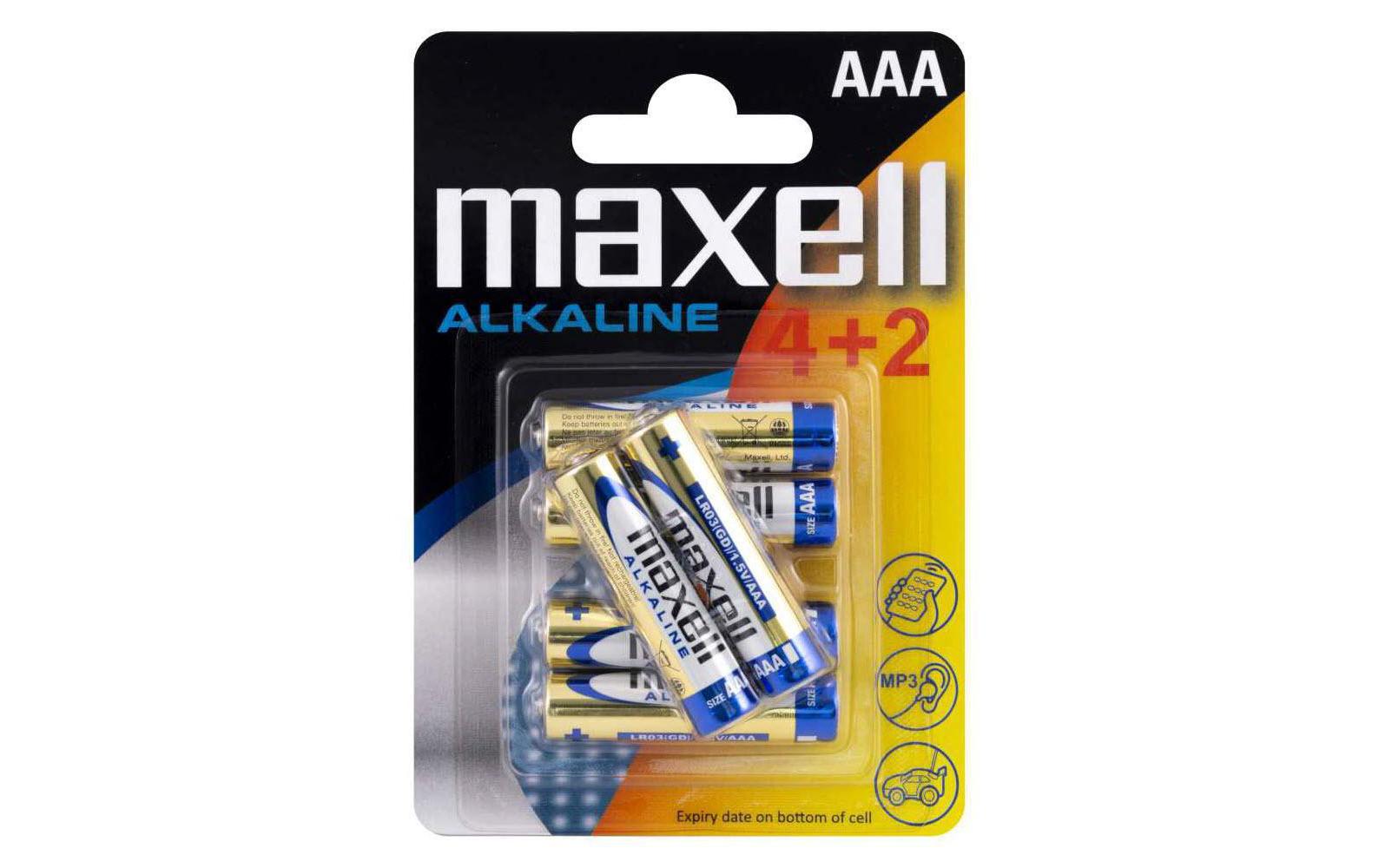 Maxell europe ltd. Maxell AAA Batterien, Alkaline, 1,5 V – 4 Stk.
