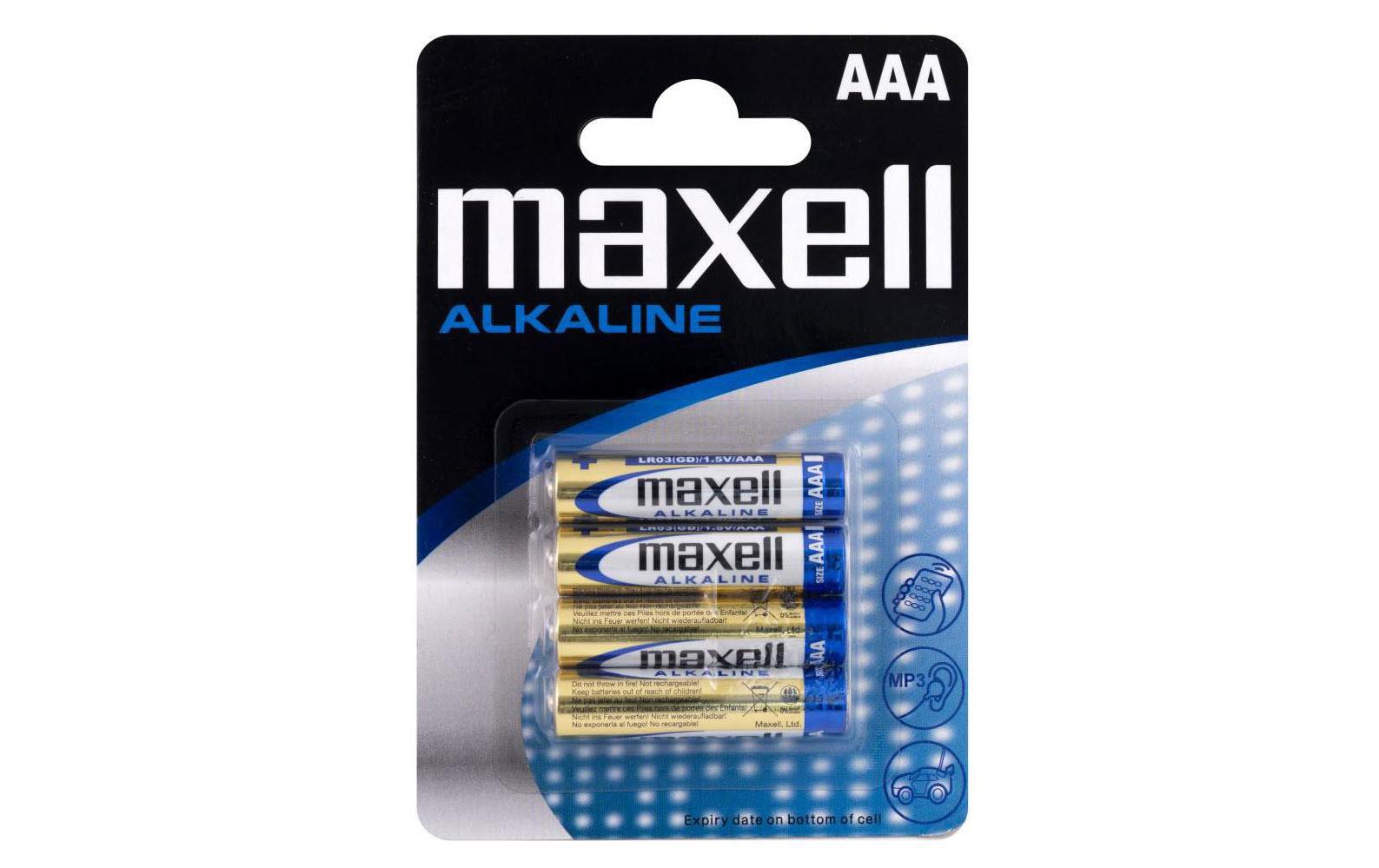 Maxell AAA Batterien, Alkaline, 1,5 V – 4 Stk.