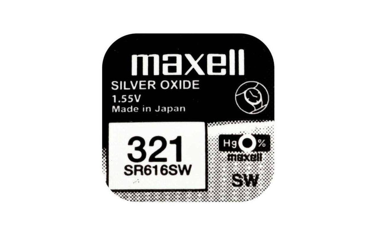 Maxell Knopfzellen SR616SW, Silberoxid, 1,55 V – 10 Stk.